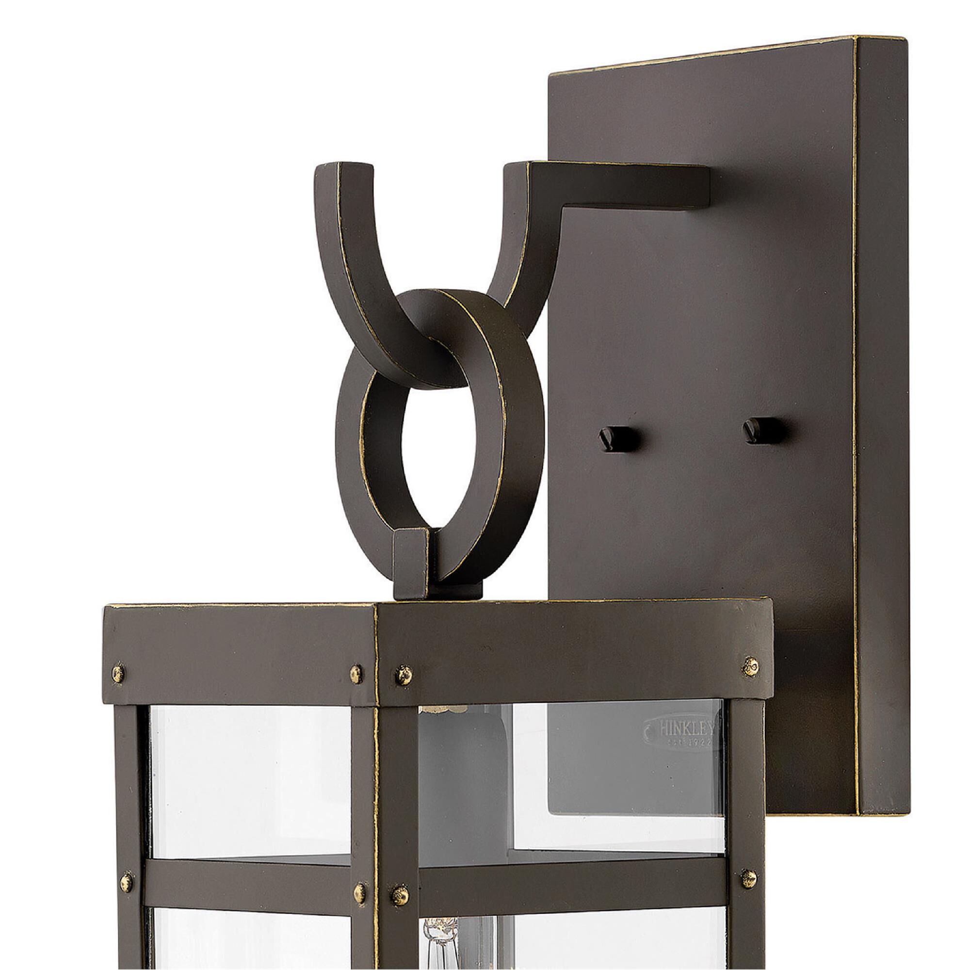Shown in Oil Rubbed Bronze finish and Clear glass