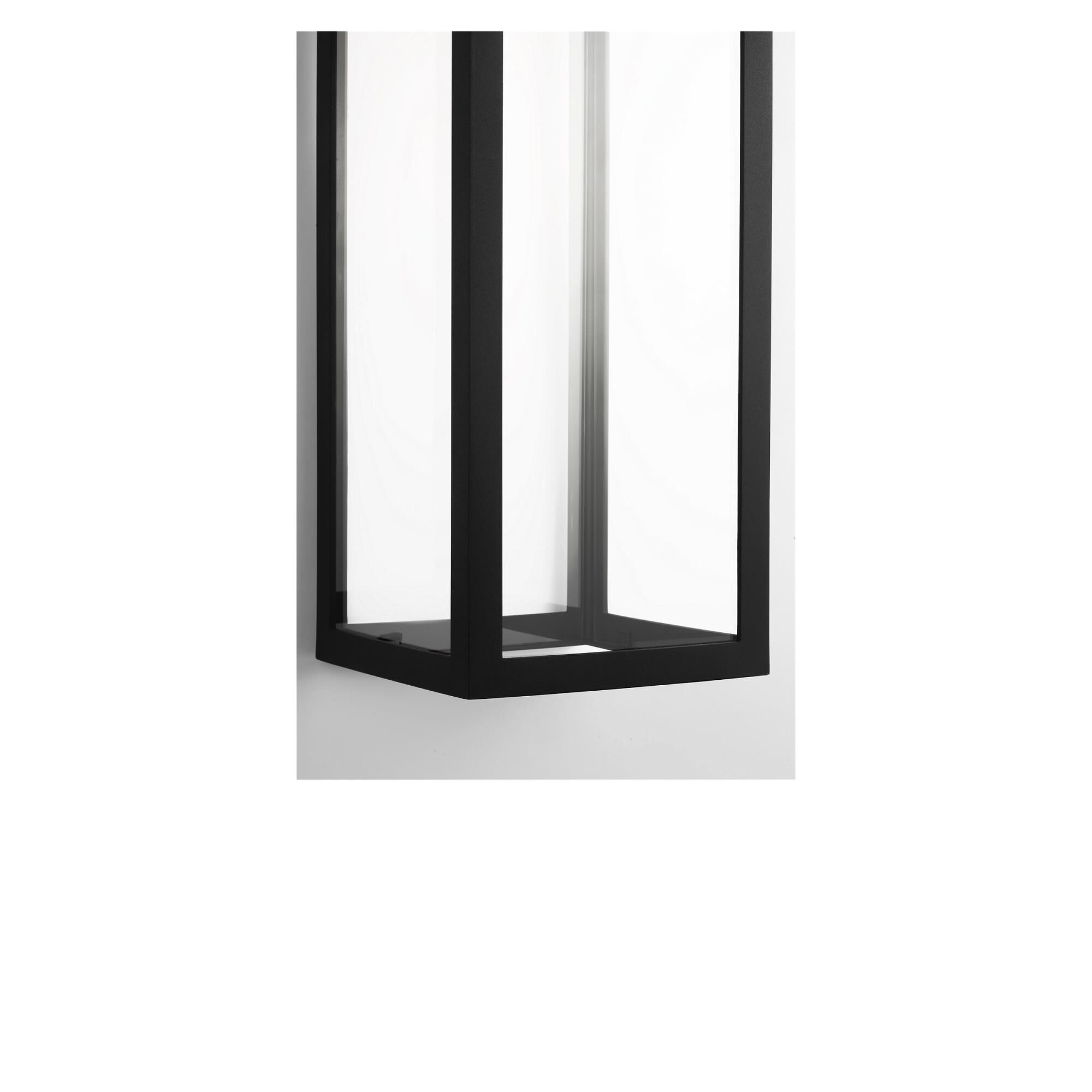 Shown in Textured Black finish and Clear and White Panels glass