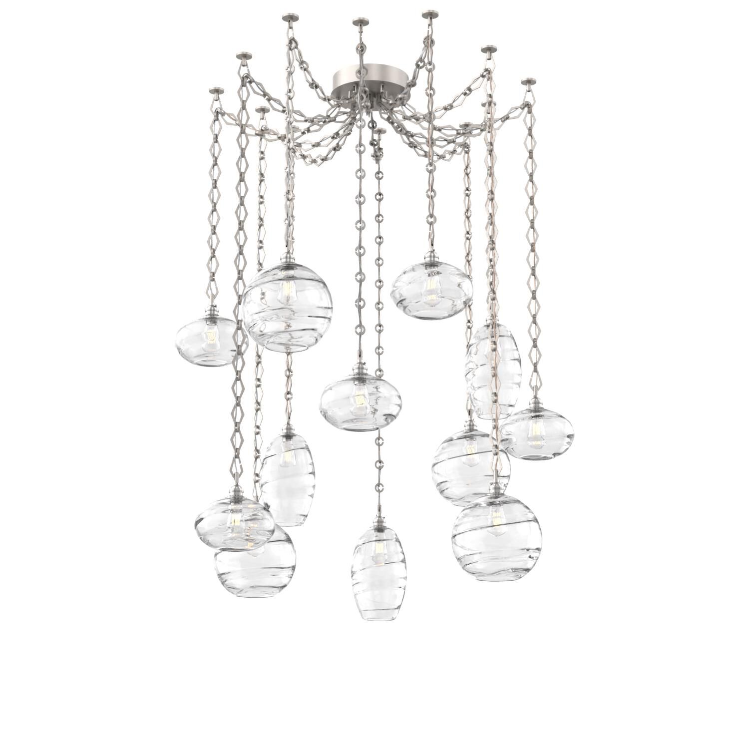 Shown in Beige Silver finish and Clear glass