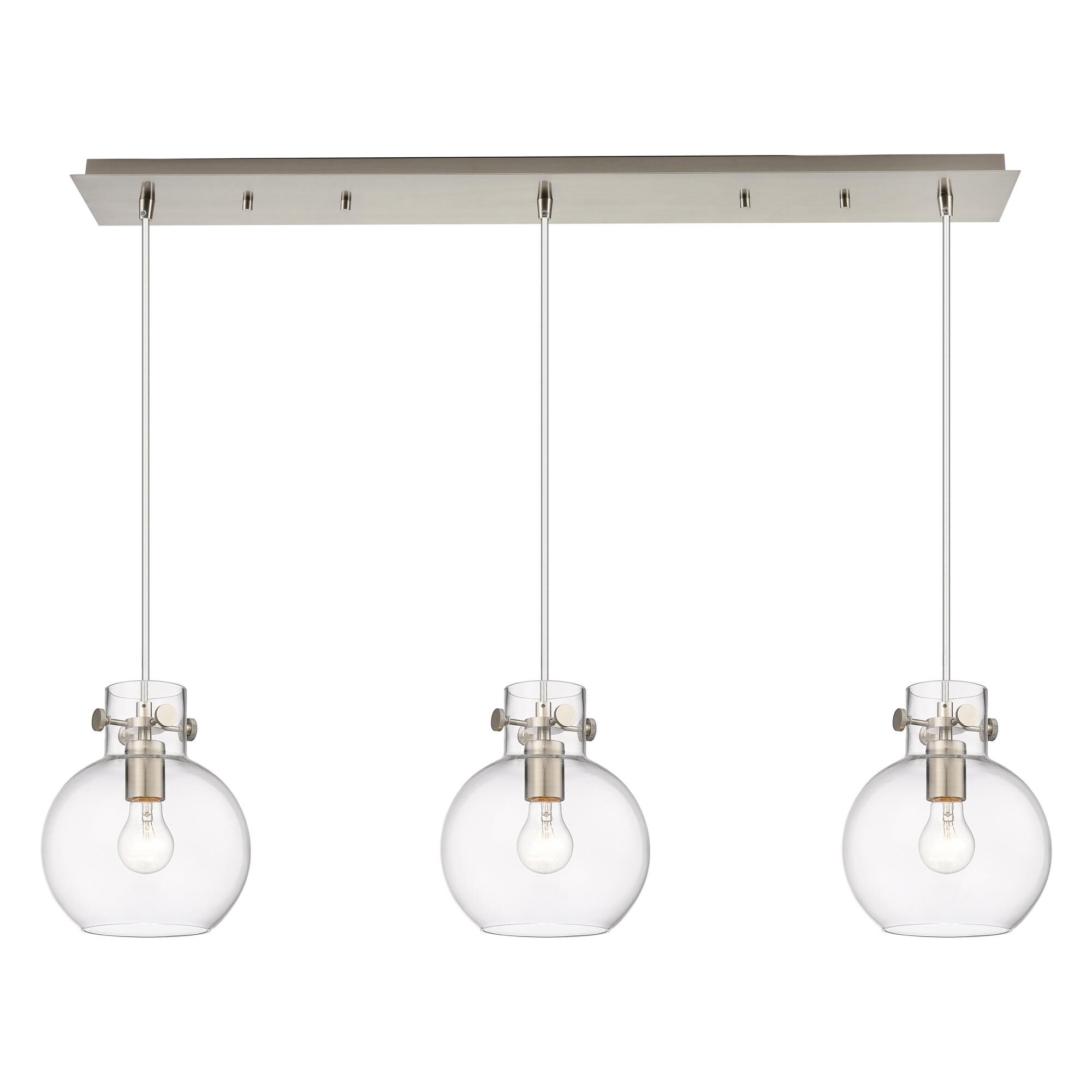 Bruno Marashlian Newton Sphere 39 Inch 3 Light Linear Suspension Light by Innovations Lighting