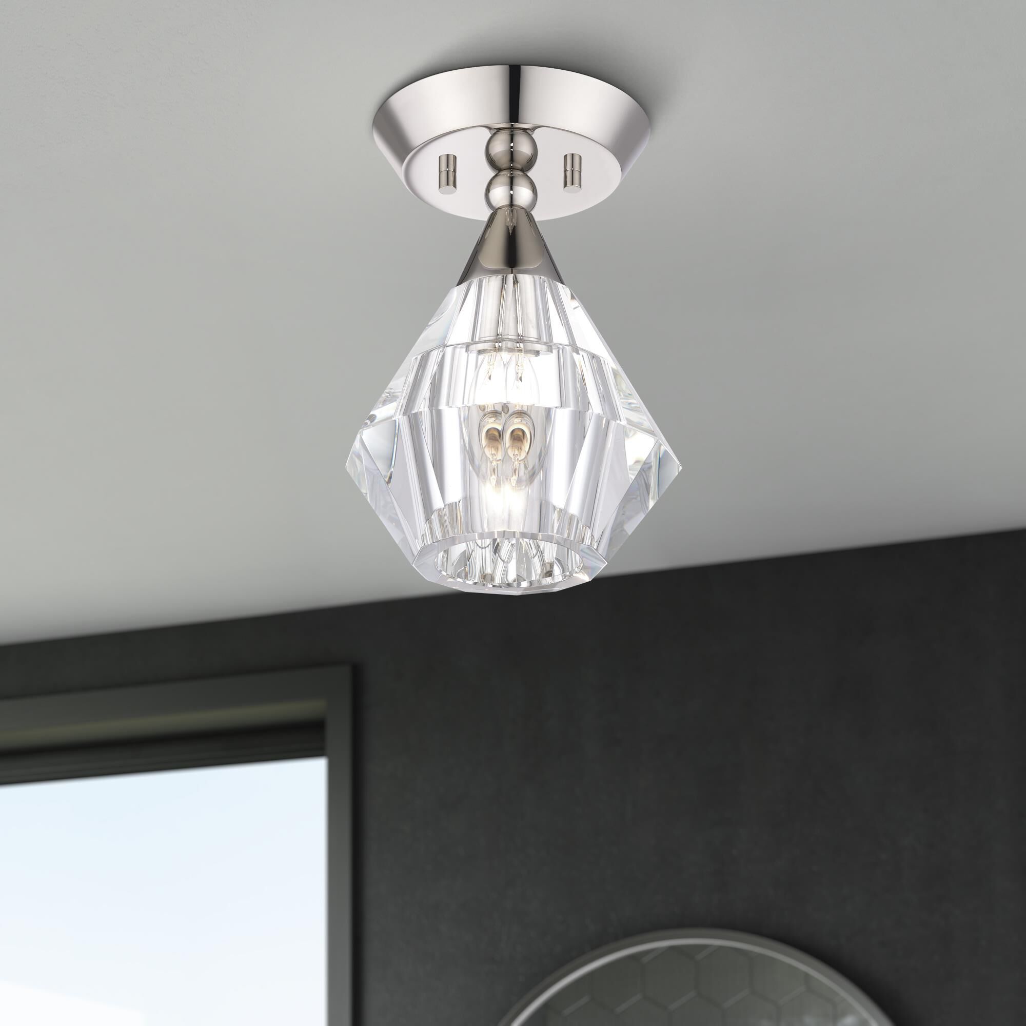 Brussels 1 Light Semi Flush Mount by Livex Lighting