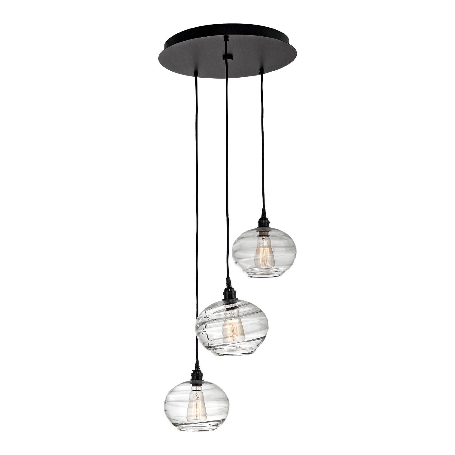 Coppa 20 Inch 3 Light Multi Light Pendant by Hammerton Studio