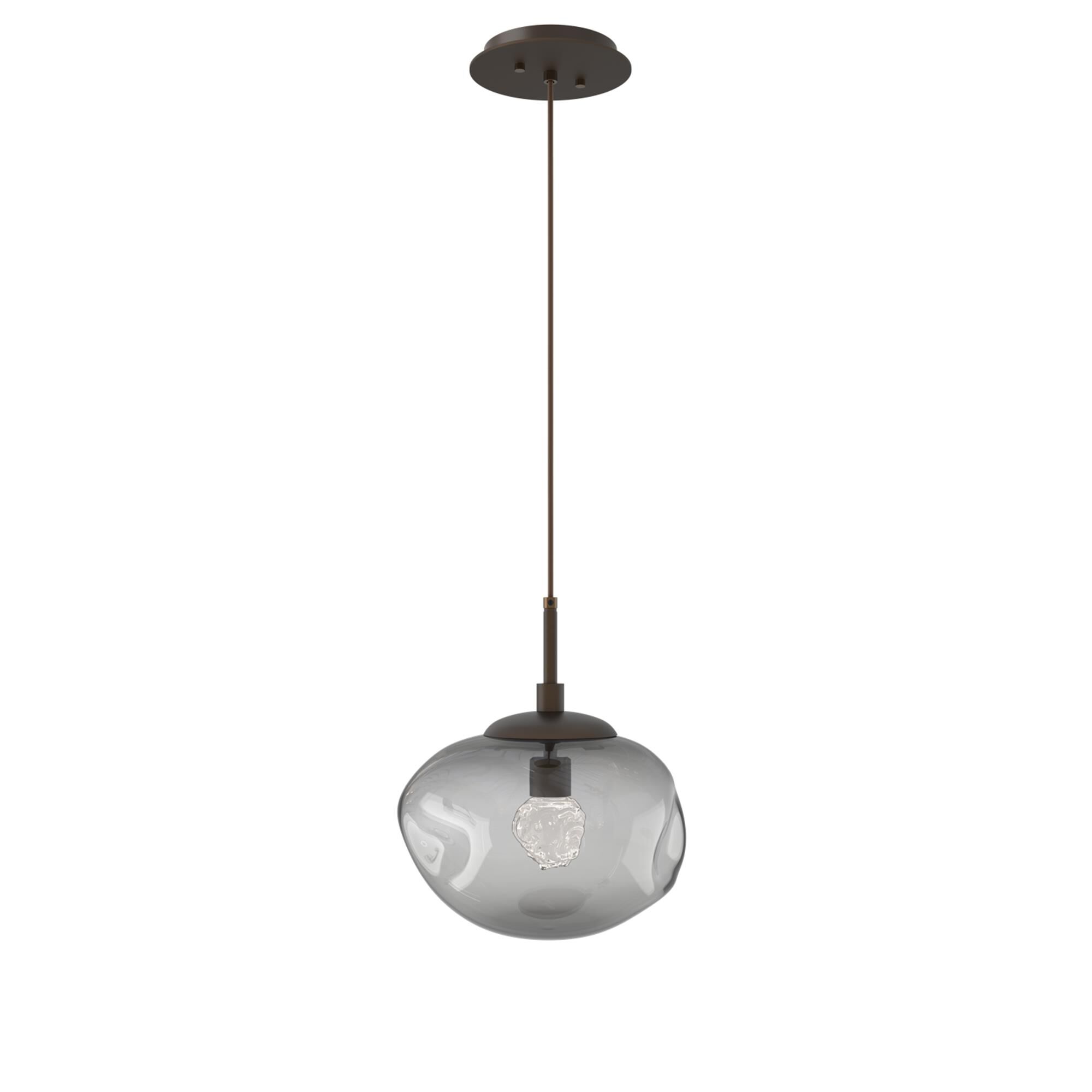 Shown in Flat Bronze finish and Floret Inner Smoke Outer glass