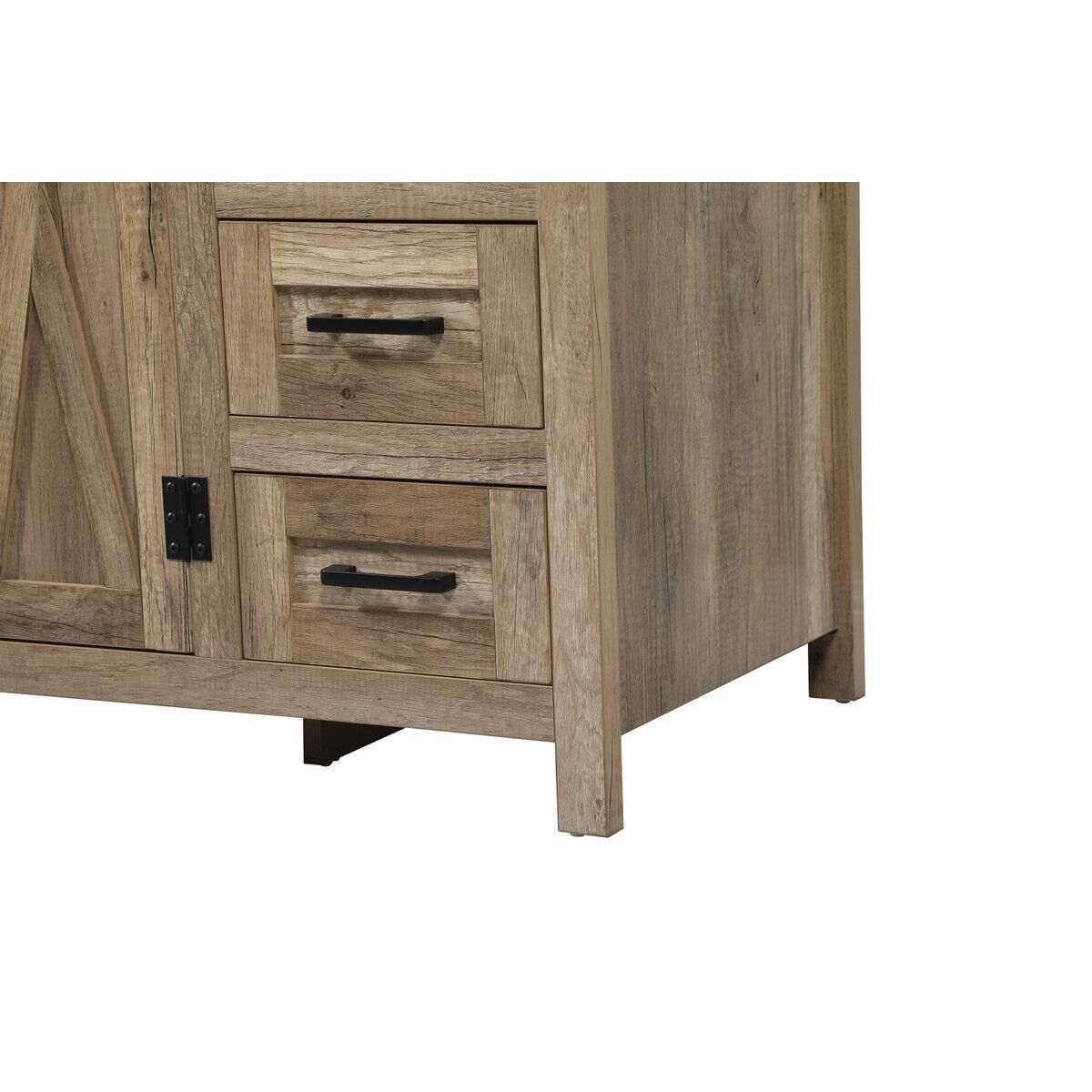 Shown in Natural Oak finish and With Backsplash accent