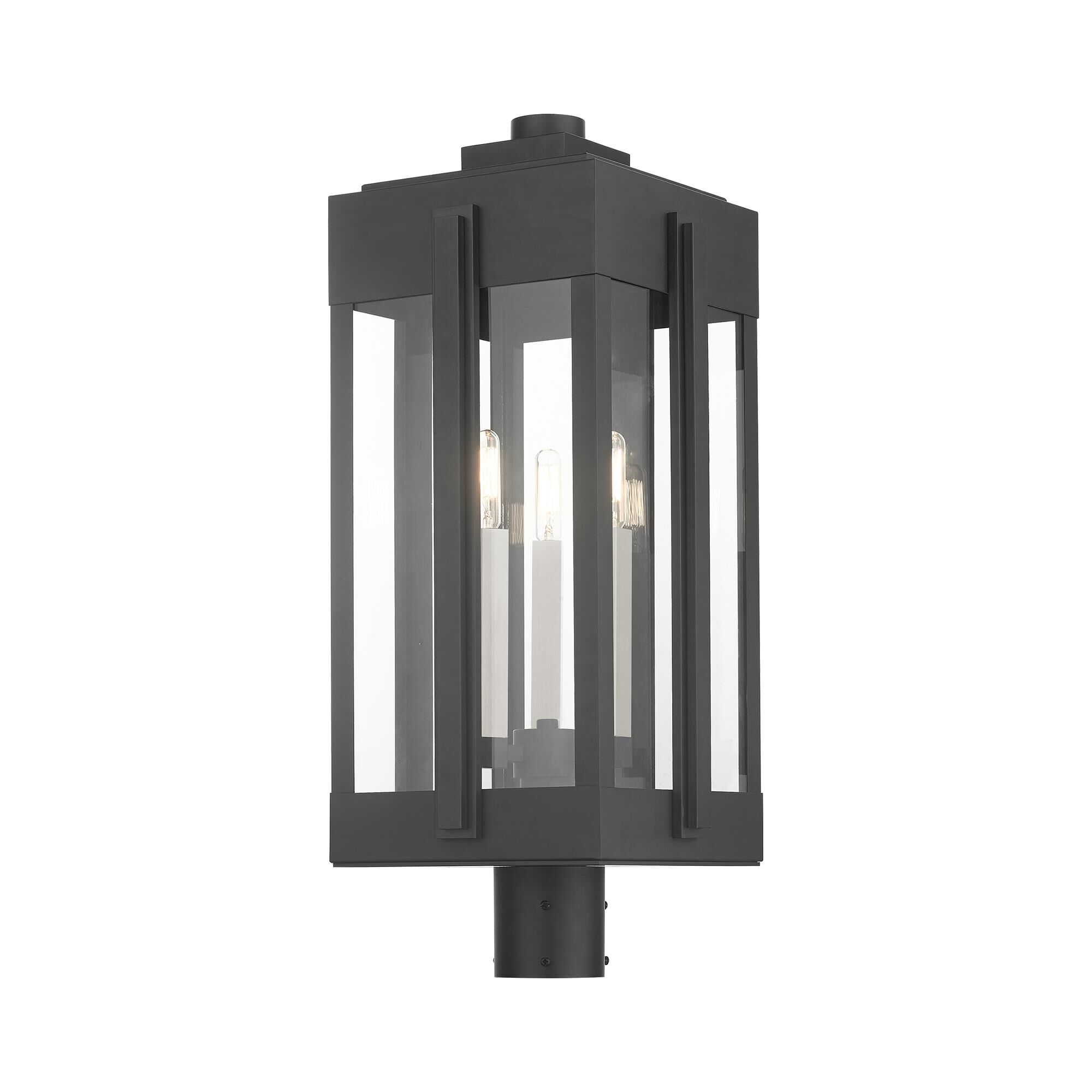 Lexington 24 Inch Tall 3 Light Outdoor Post Lamp by Livex Lighting