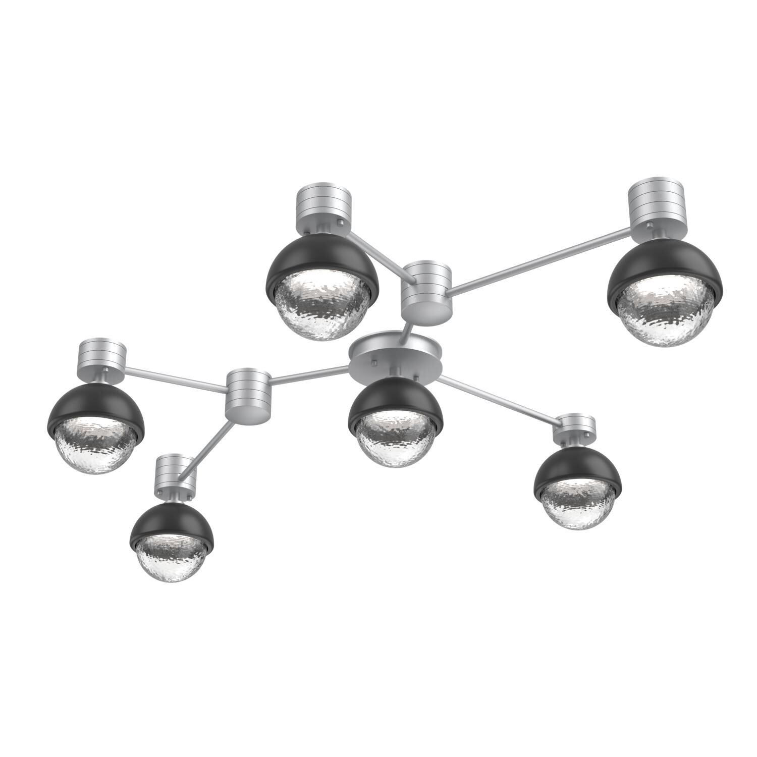Shown in Classic Silver finish and Clear glass and Matte Black accent