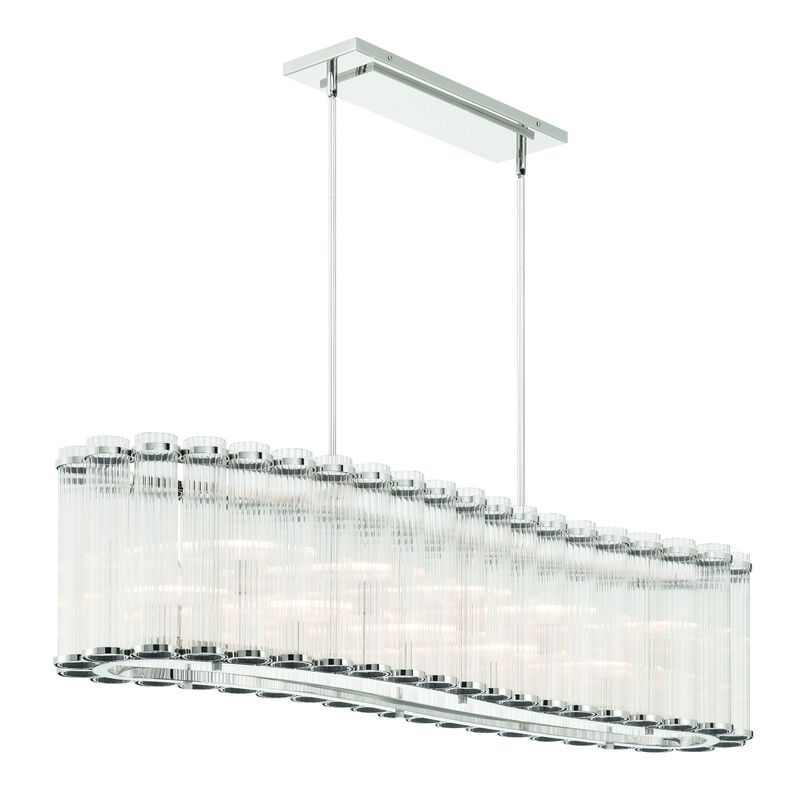 Glasbury Medium Linear Chandelier by Eurofase Lighting