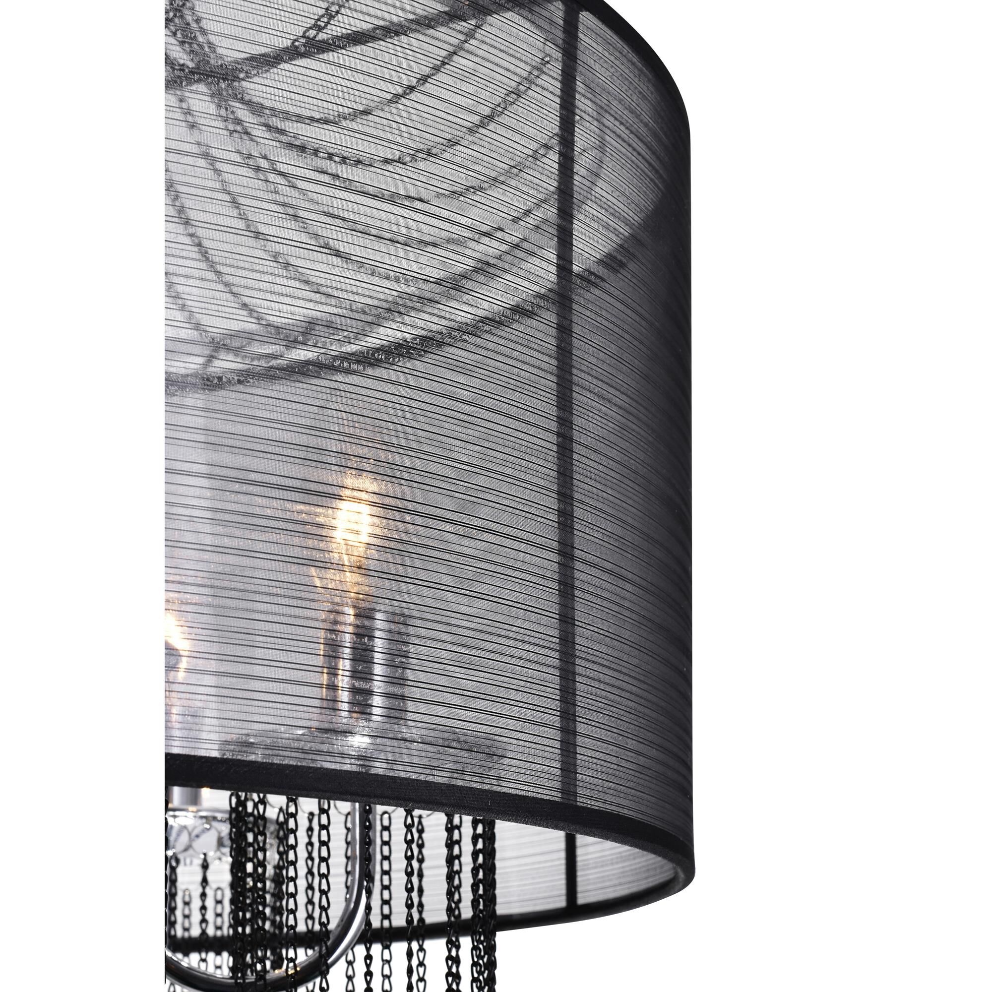 Shown in Chrome finish and Black shade