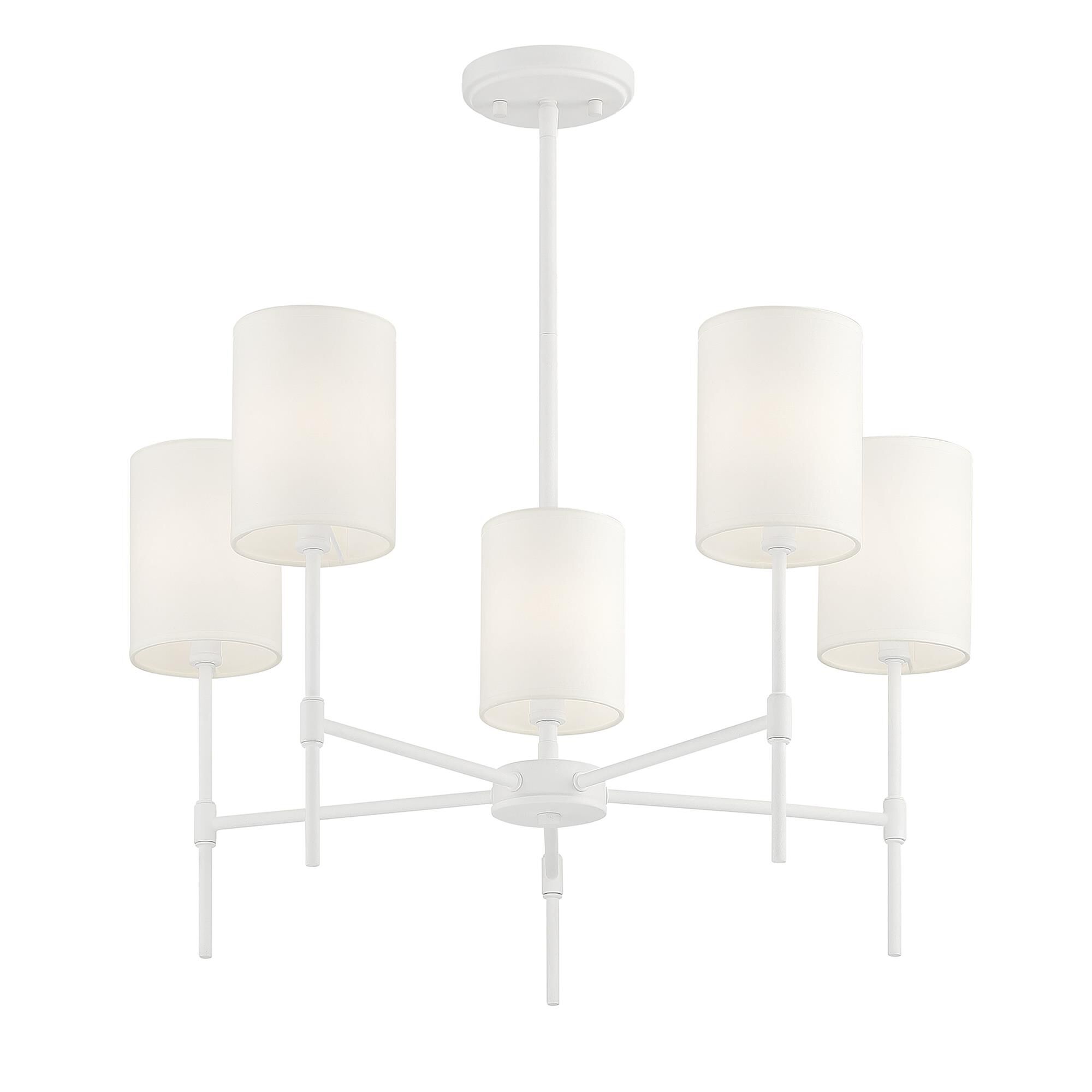 Shown in Bisque White finish and White Fabric shade