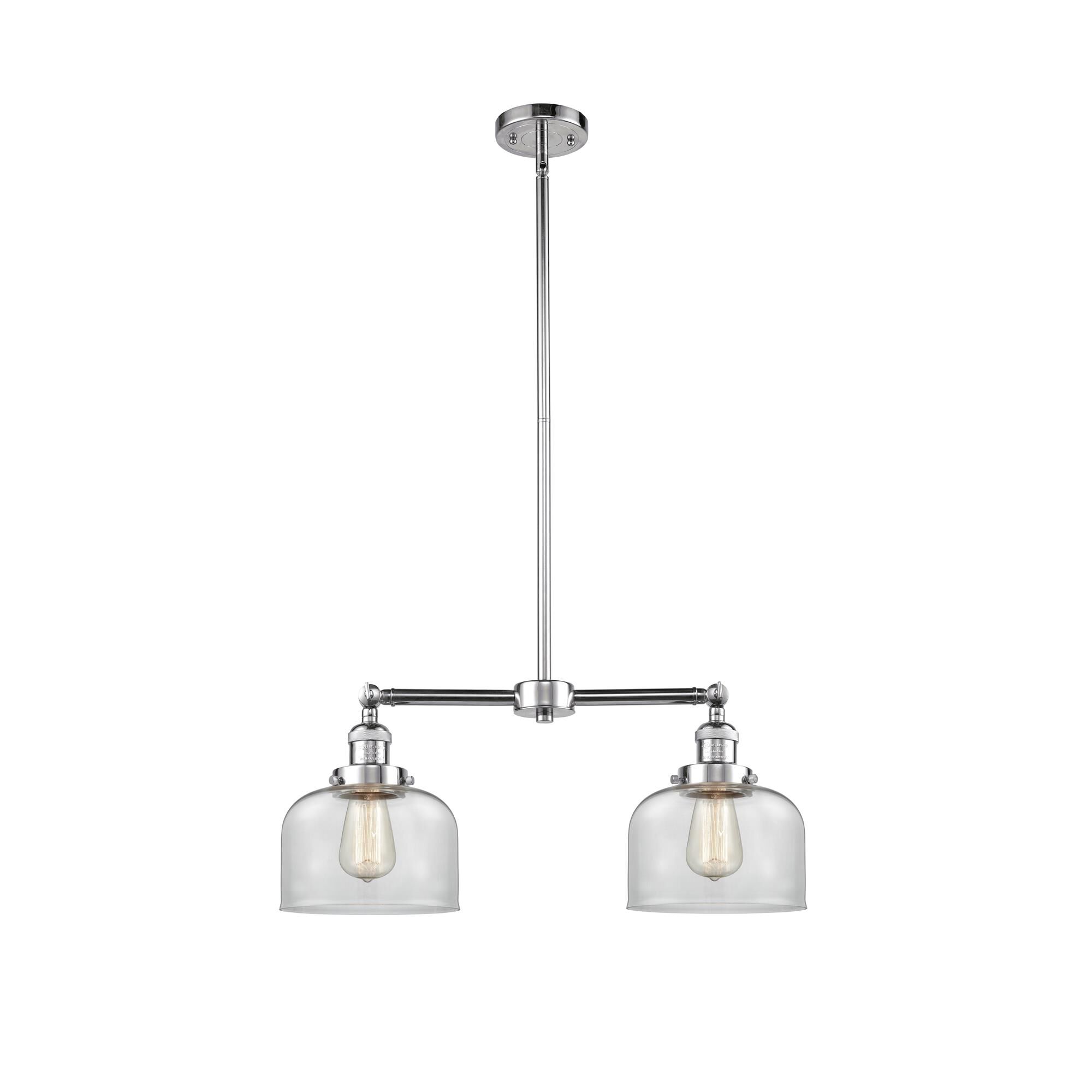 Shown in Polished Chrome finish and Clear glass