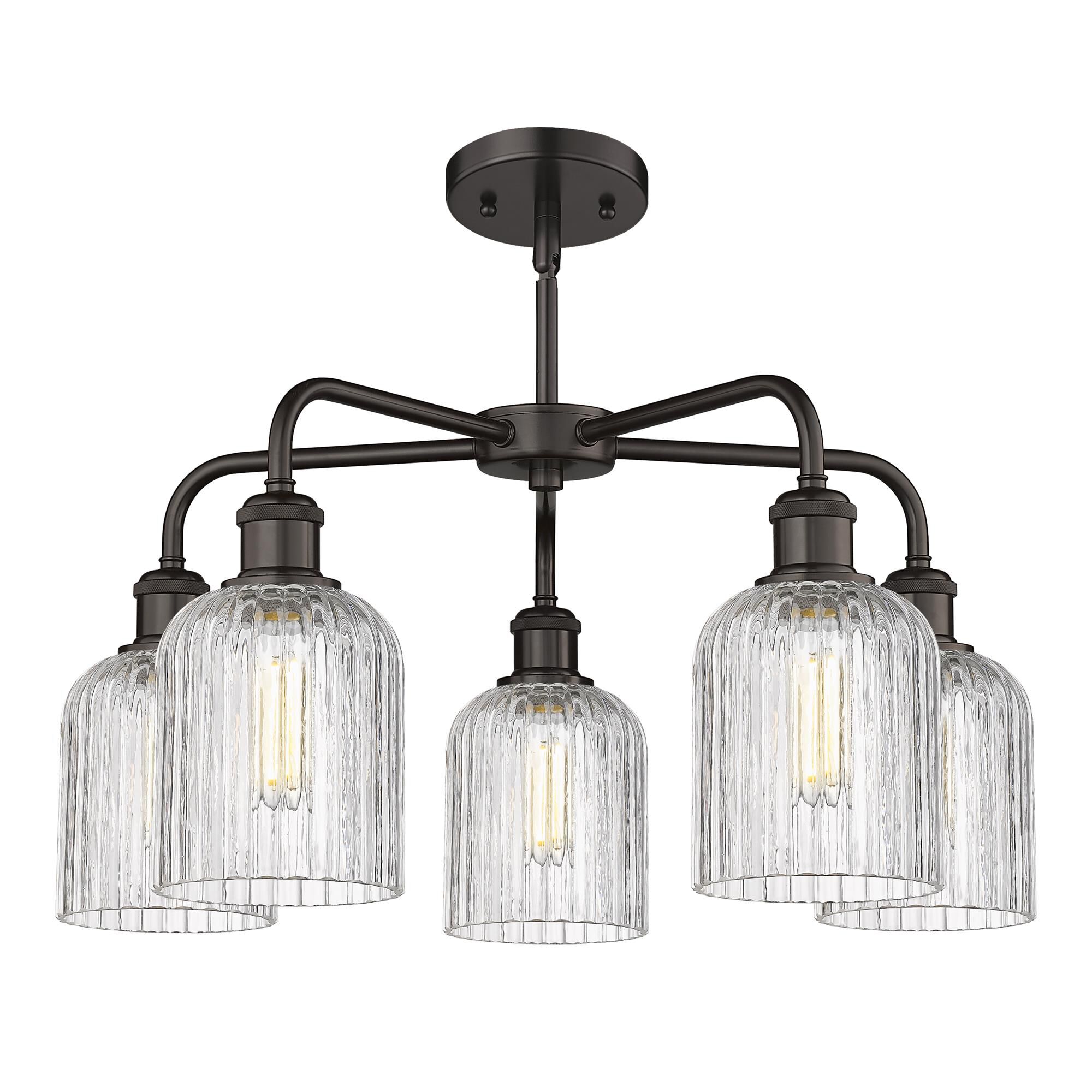 Shown in Oil Rubbed Bronze finish and Clear glass