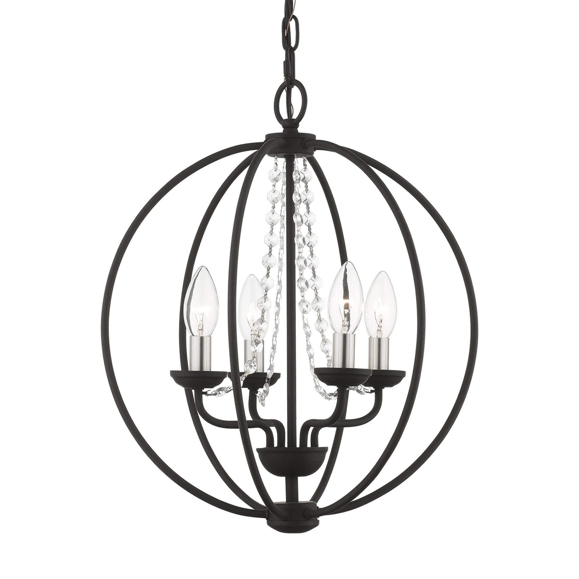 Arabella 15 Inch 4 Light Mini Chandelier by Livex Lighting
