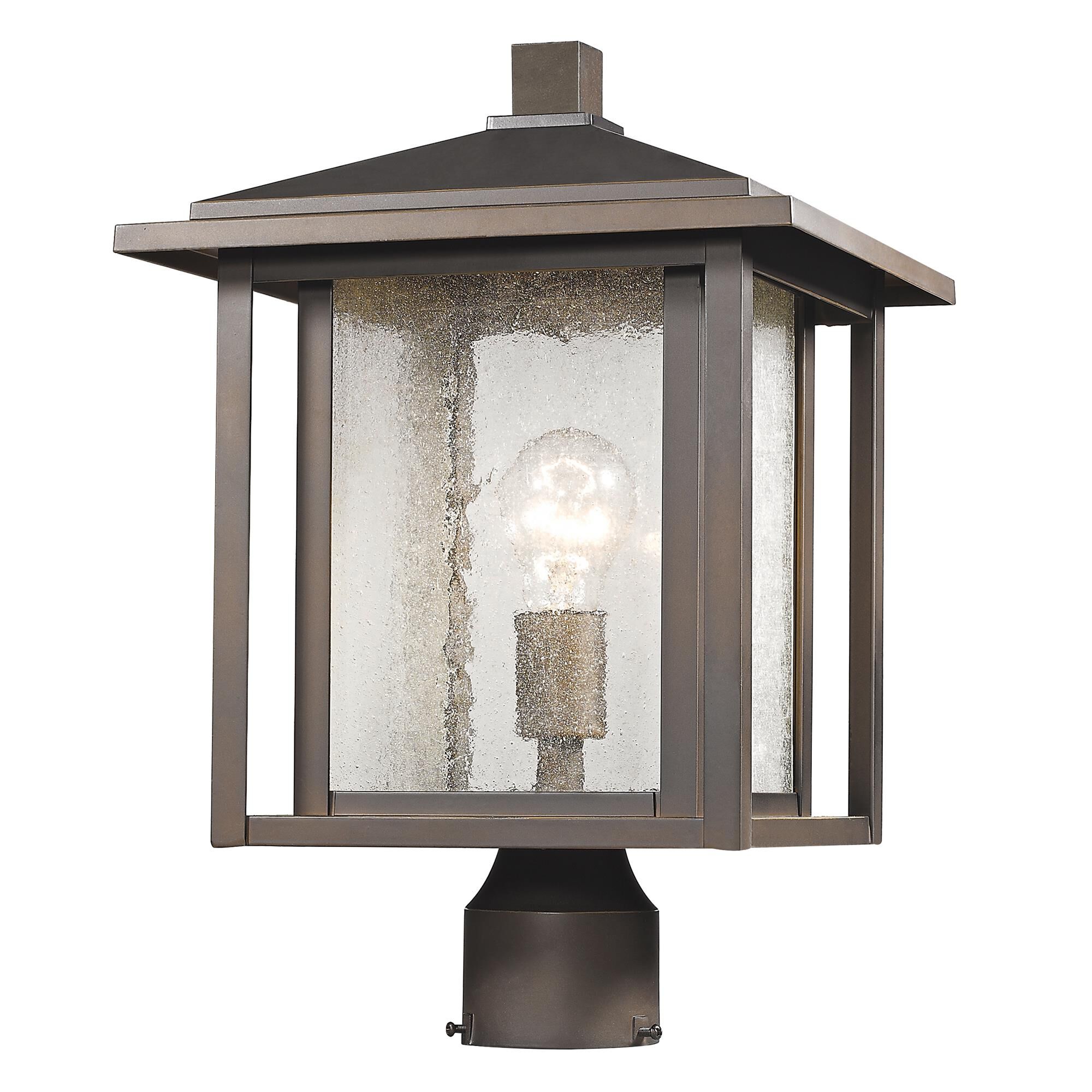 Shown in Oil Rubbed Bronze finish and Glass shade