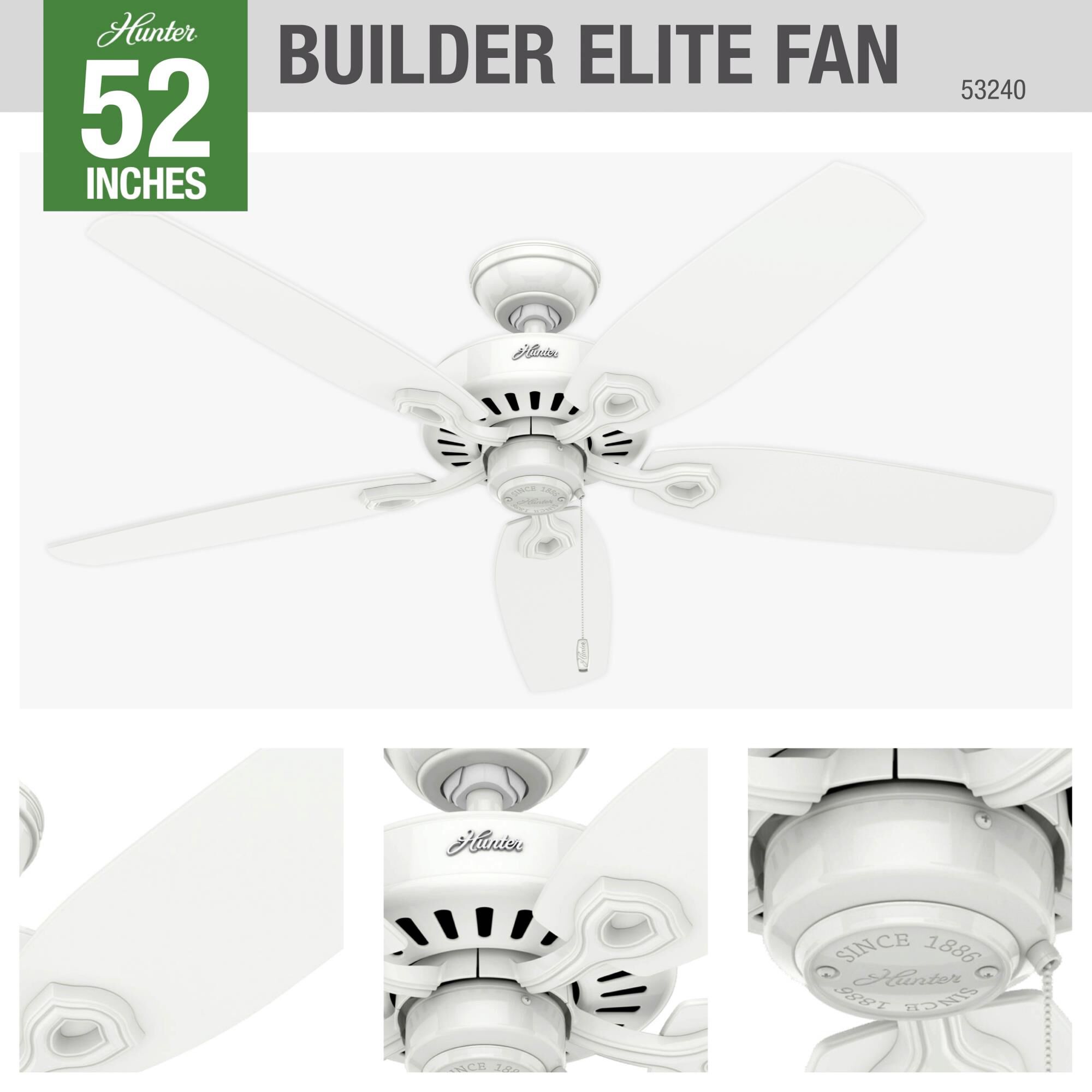 Builder 52 Inch Ceiling Fan by Hunter Fan