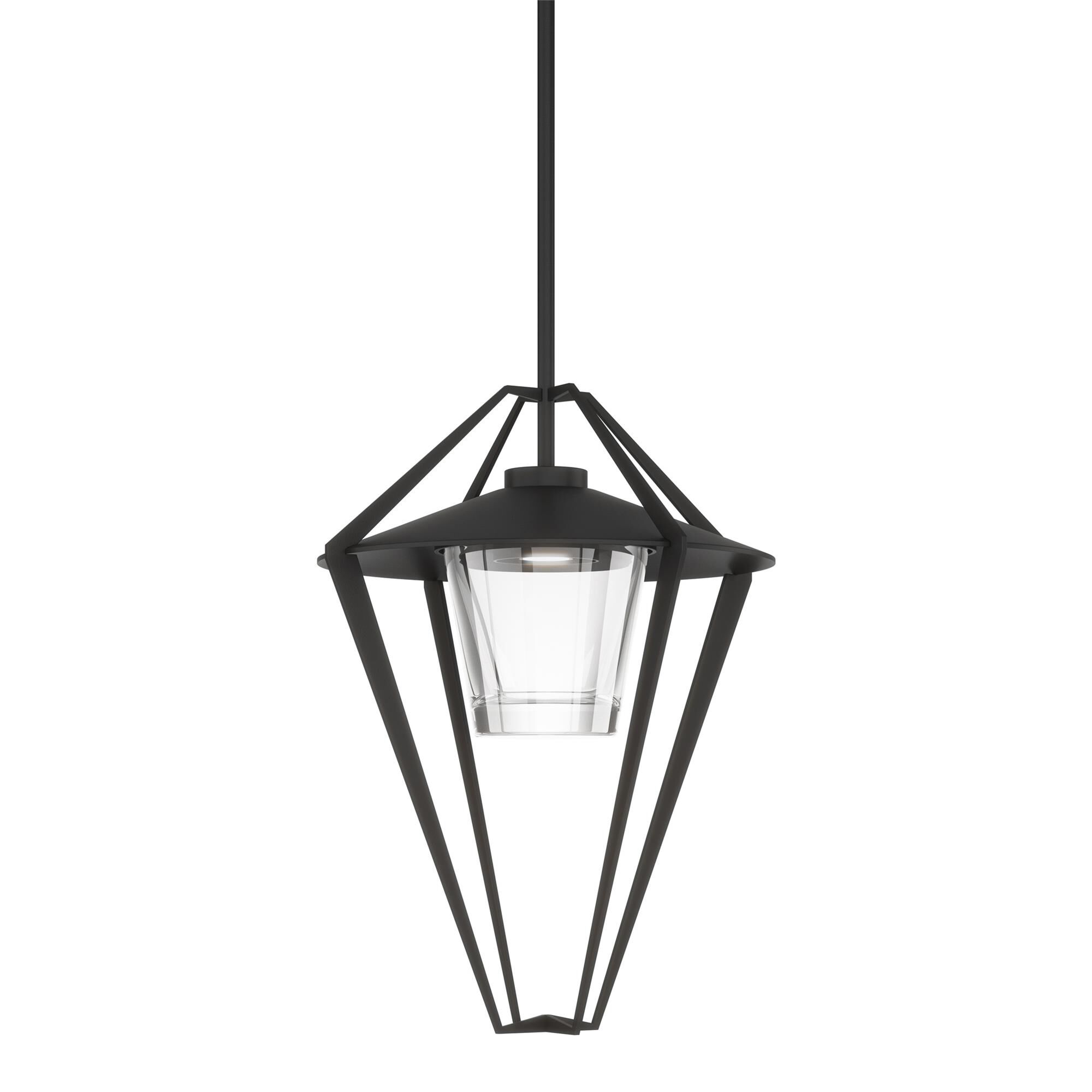 Shown in Coastal Black finish and Clear glass