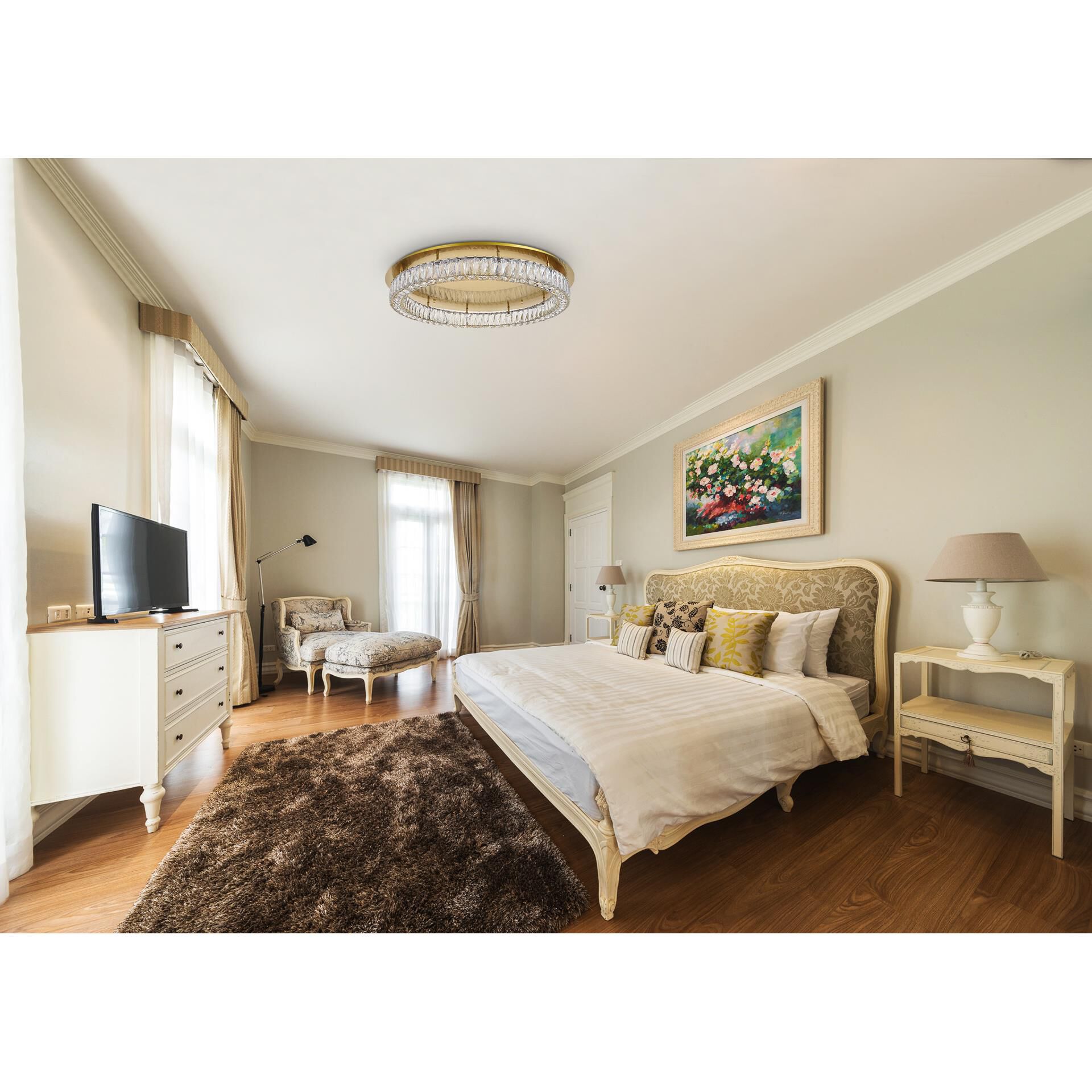 Monroe Semi Flush Mount by Elegant Lighting