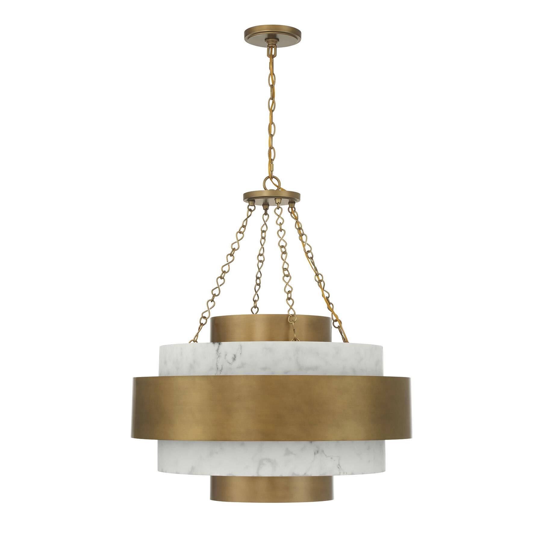 Shown in Antique Patina finish and Faux Alabaster glass