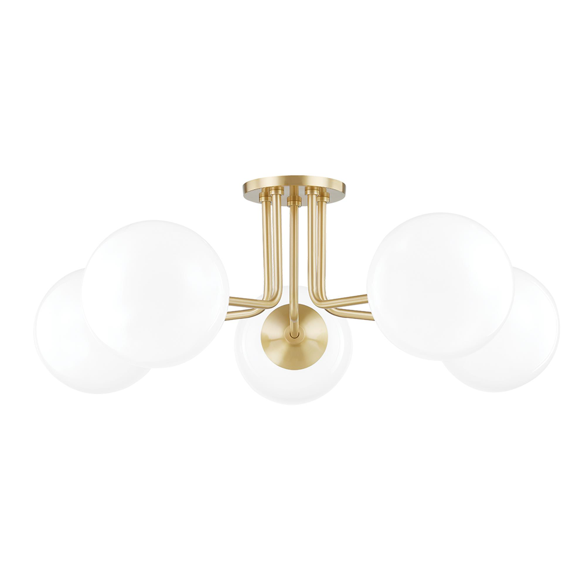 Stella 30 Inch 5 Light Semi Flush Mount,