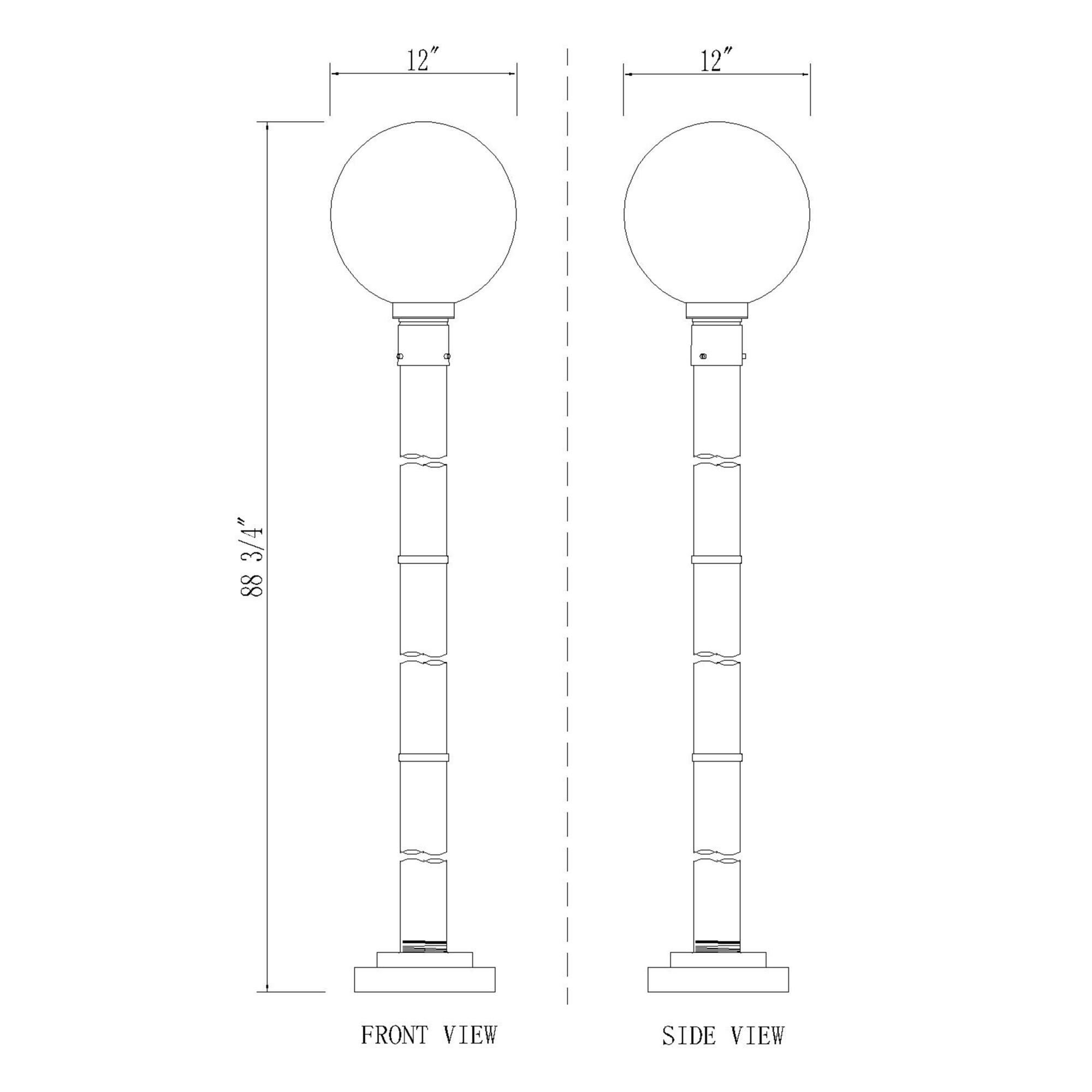Z-Lite Laurent 89 Inch Tall Outdoor Post Lamp