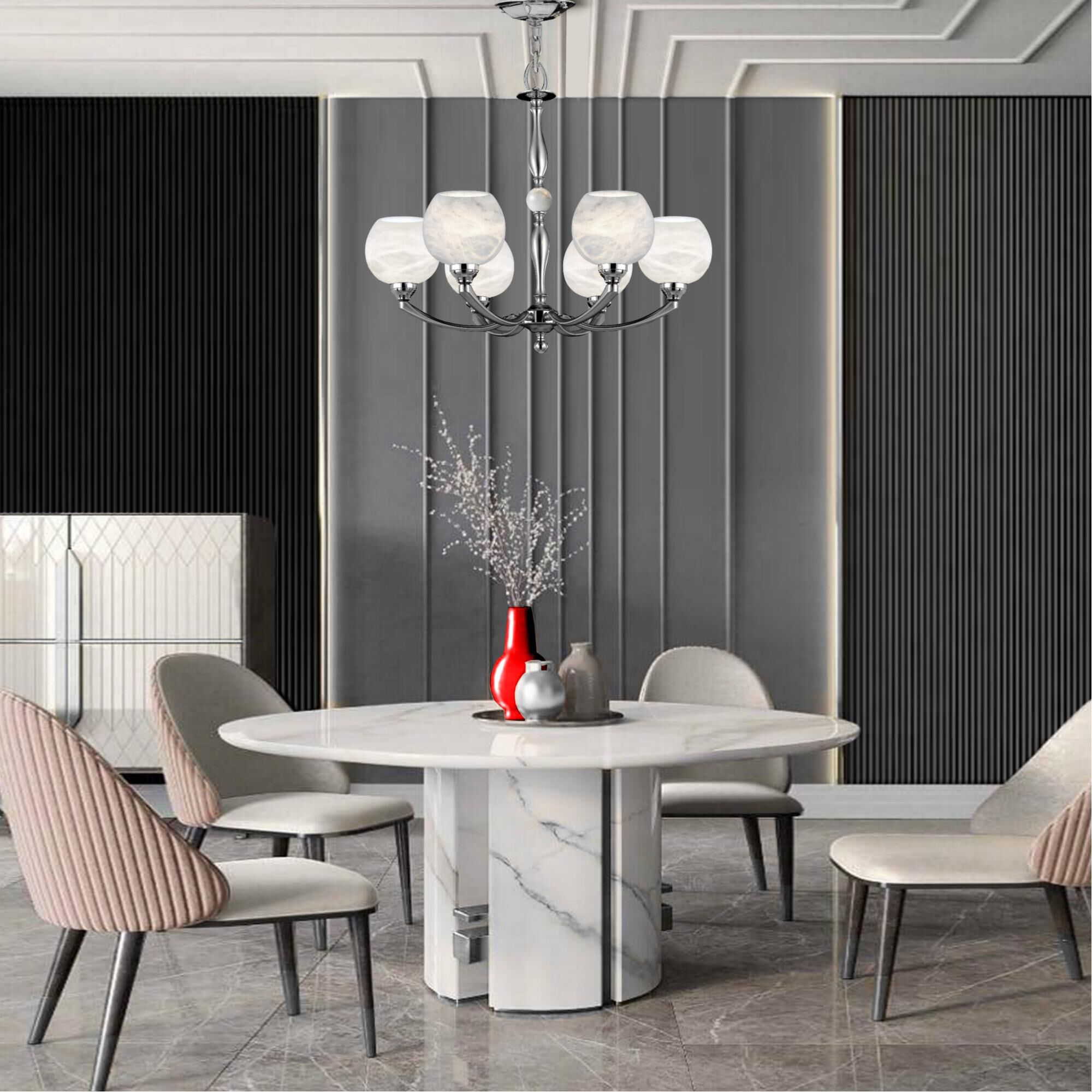 Shown with Alabaster Carved Stone glass