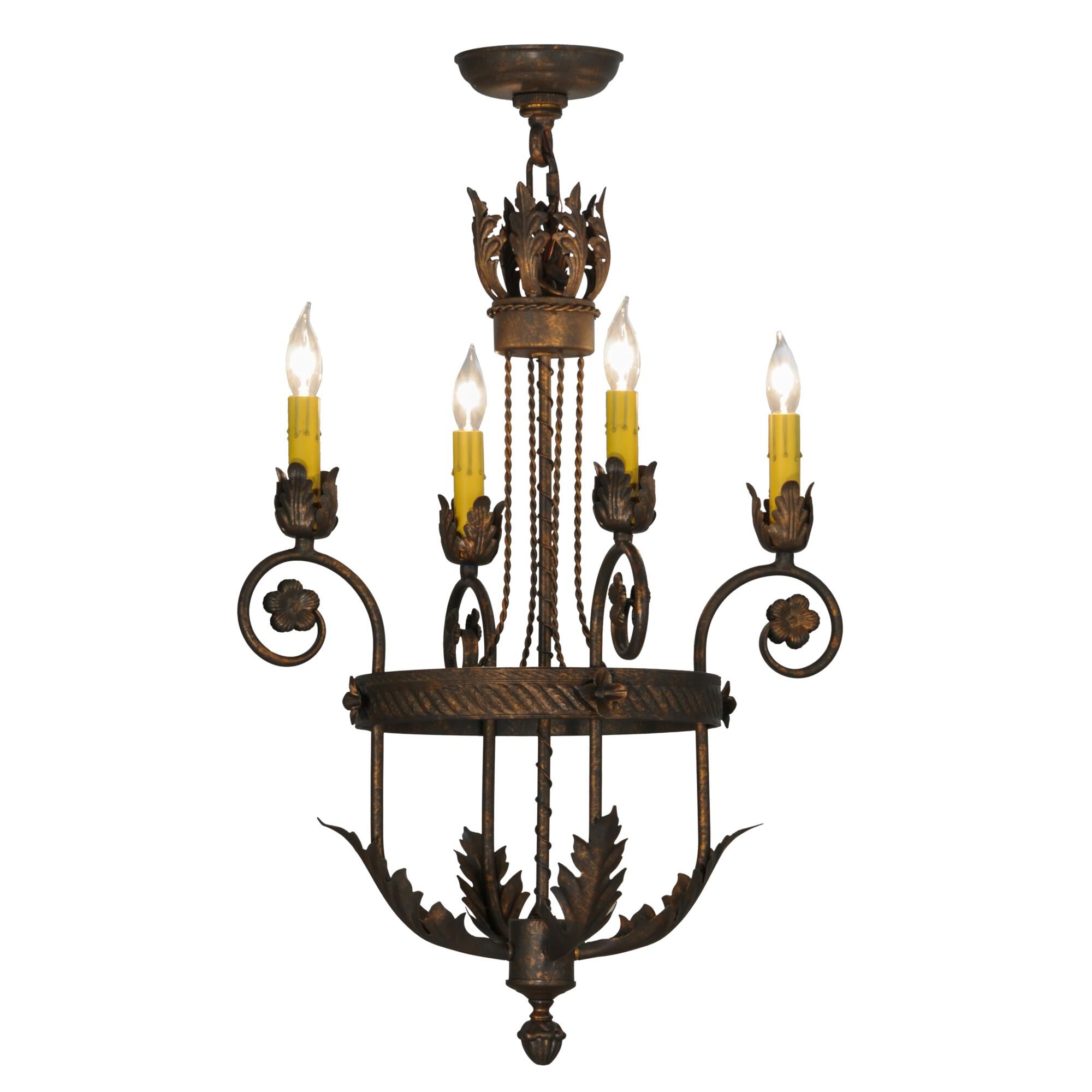 18 Inch 4 Light Mini Chandelier by Meyda Lighting