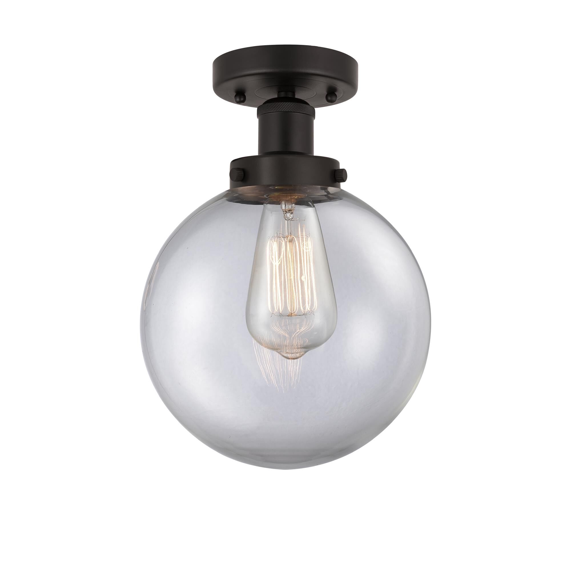 Shown in Oil Rubbed Bronze, Clear finish and Clear glass and Clear Glass shade