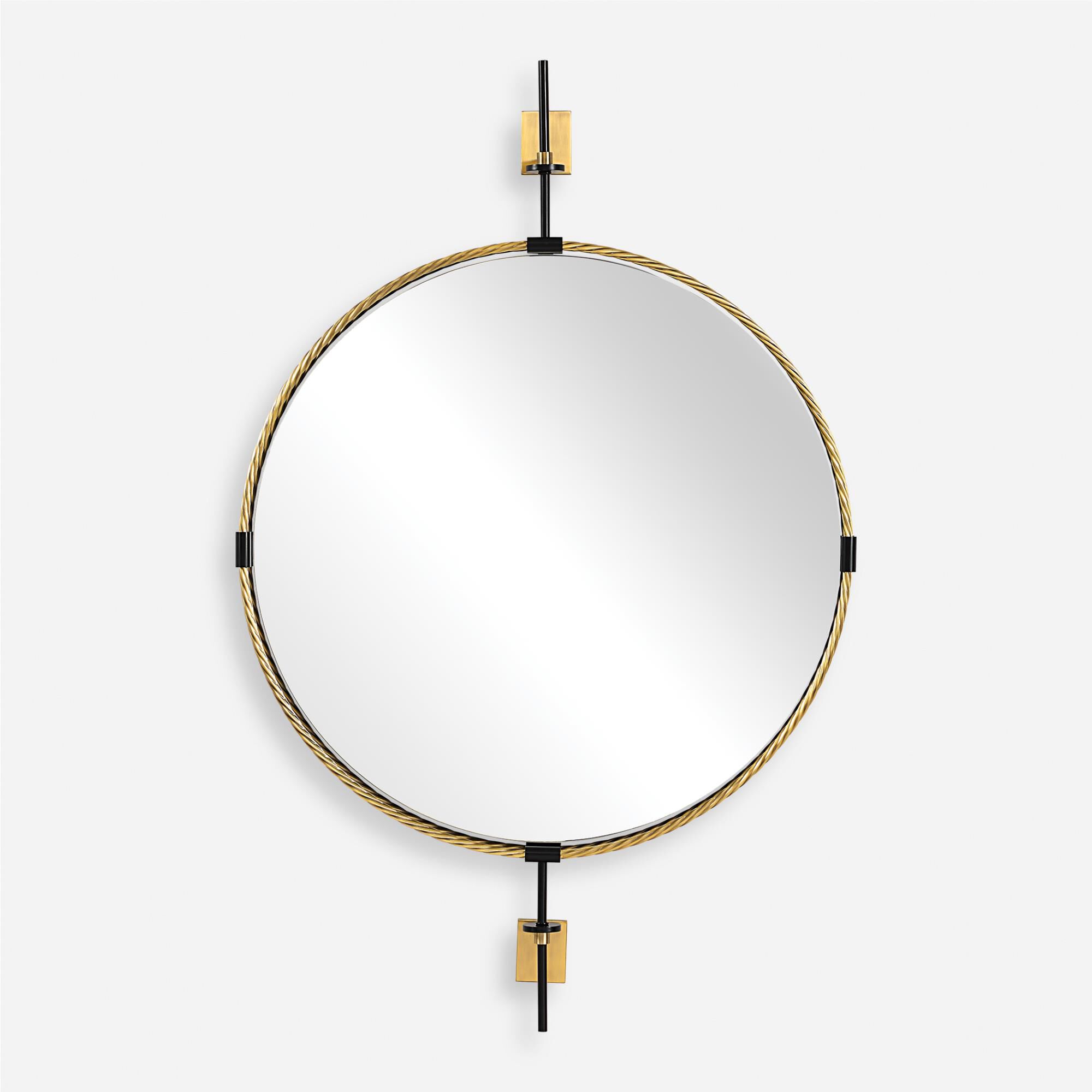 Shown in Black and Brass finish