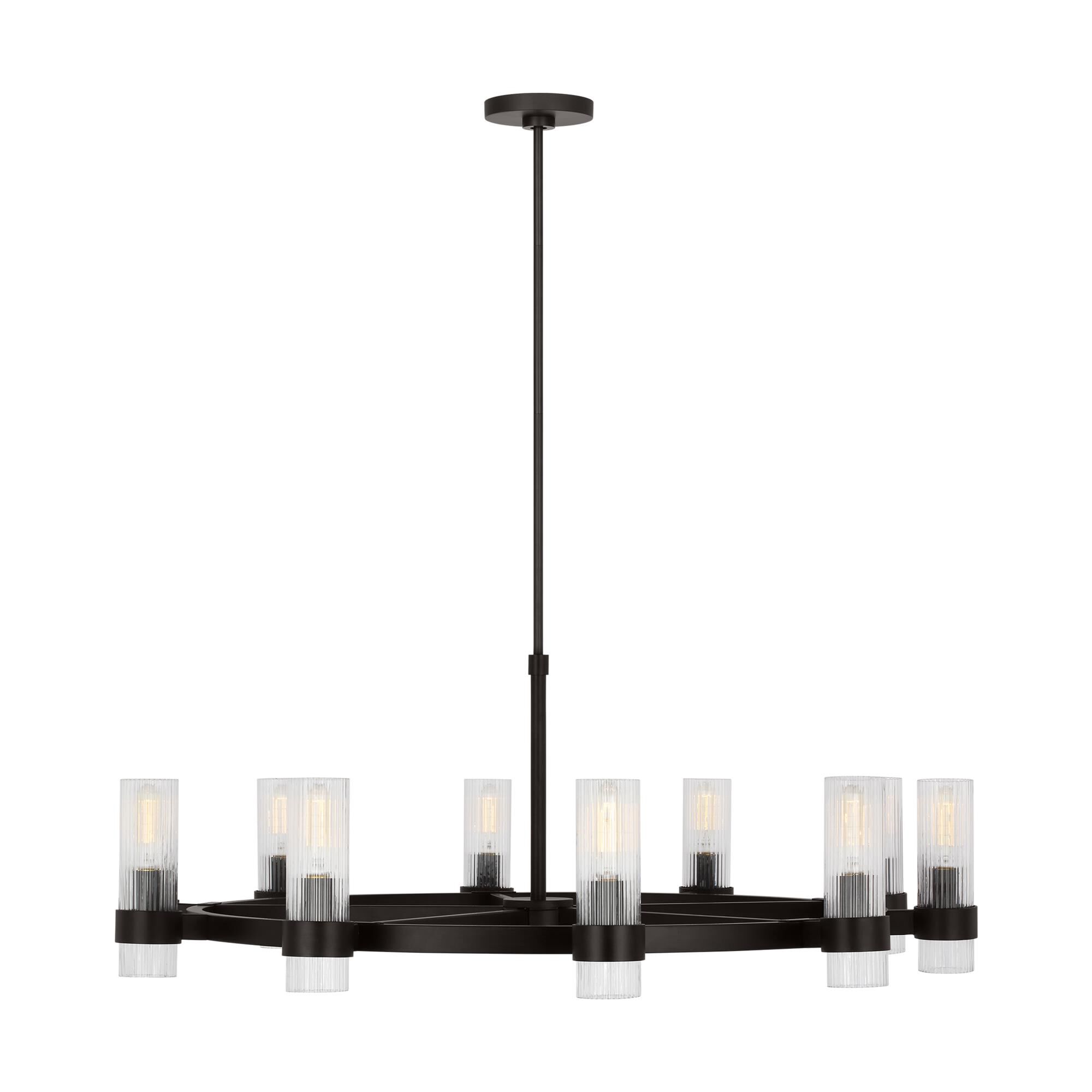 Shown in Aged Iron finish and Clear Glass s And Clear Glass s shade