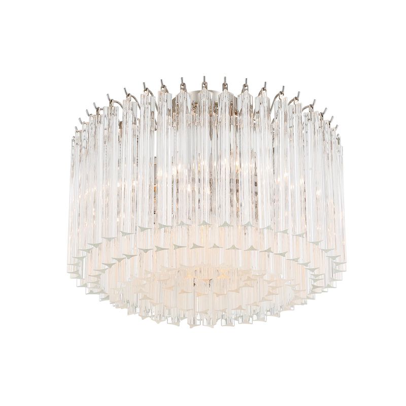 Lofton 18 Inch 5 Light Semi Flush Mount by Crystorama