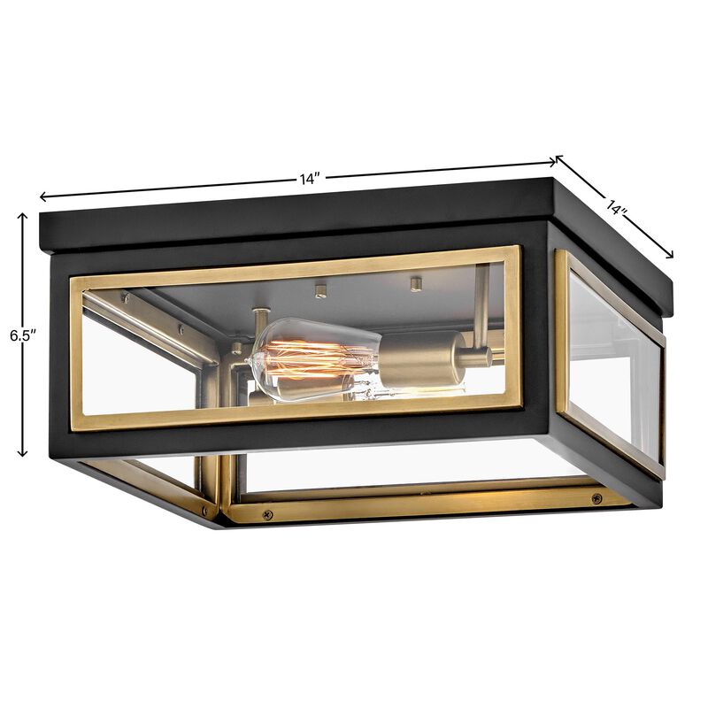 Shaw 14 Inch 2 Light Flush Mount by Hinkley