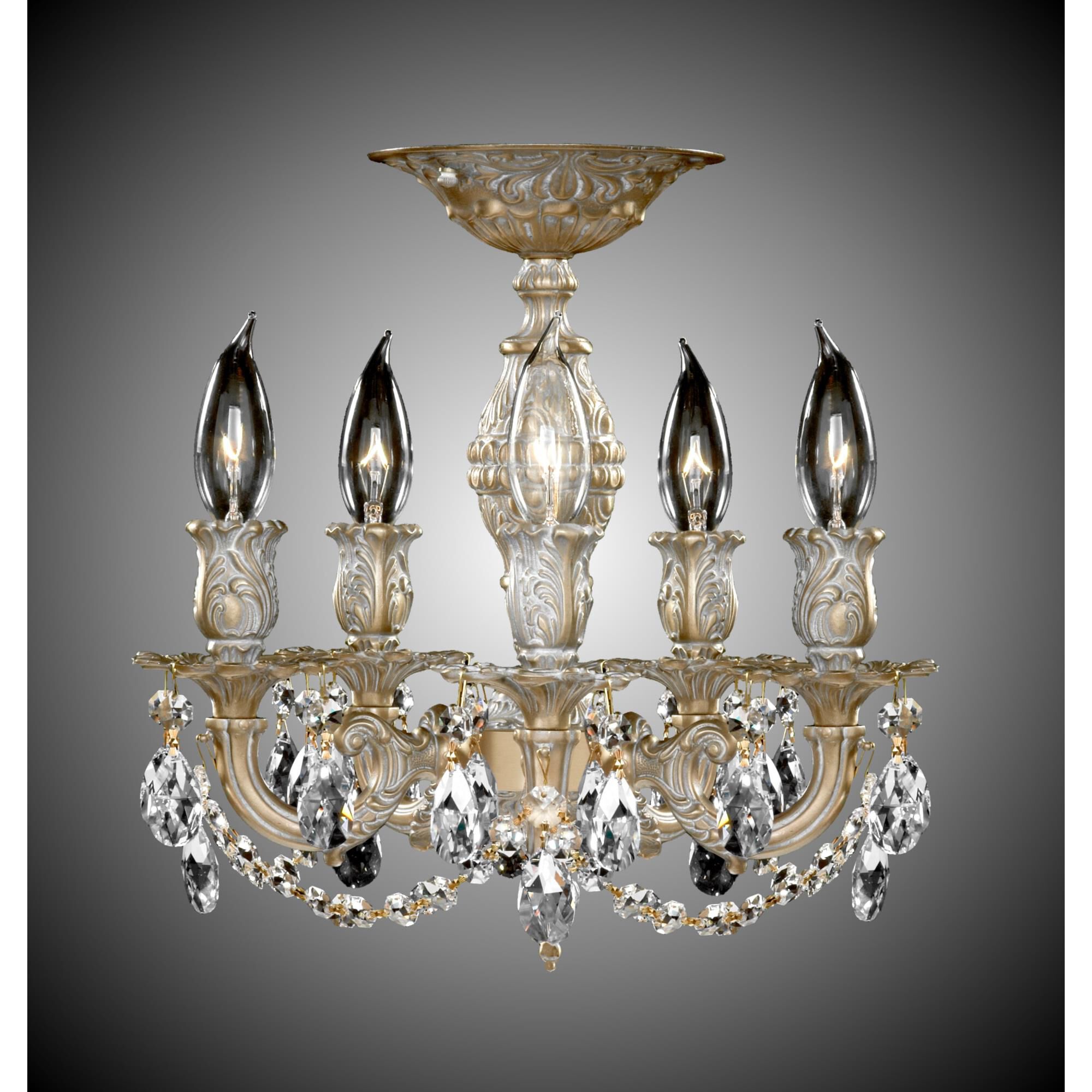 Rosetta 5 Light Flush Mount by American Brass and Crystal