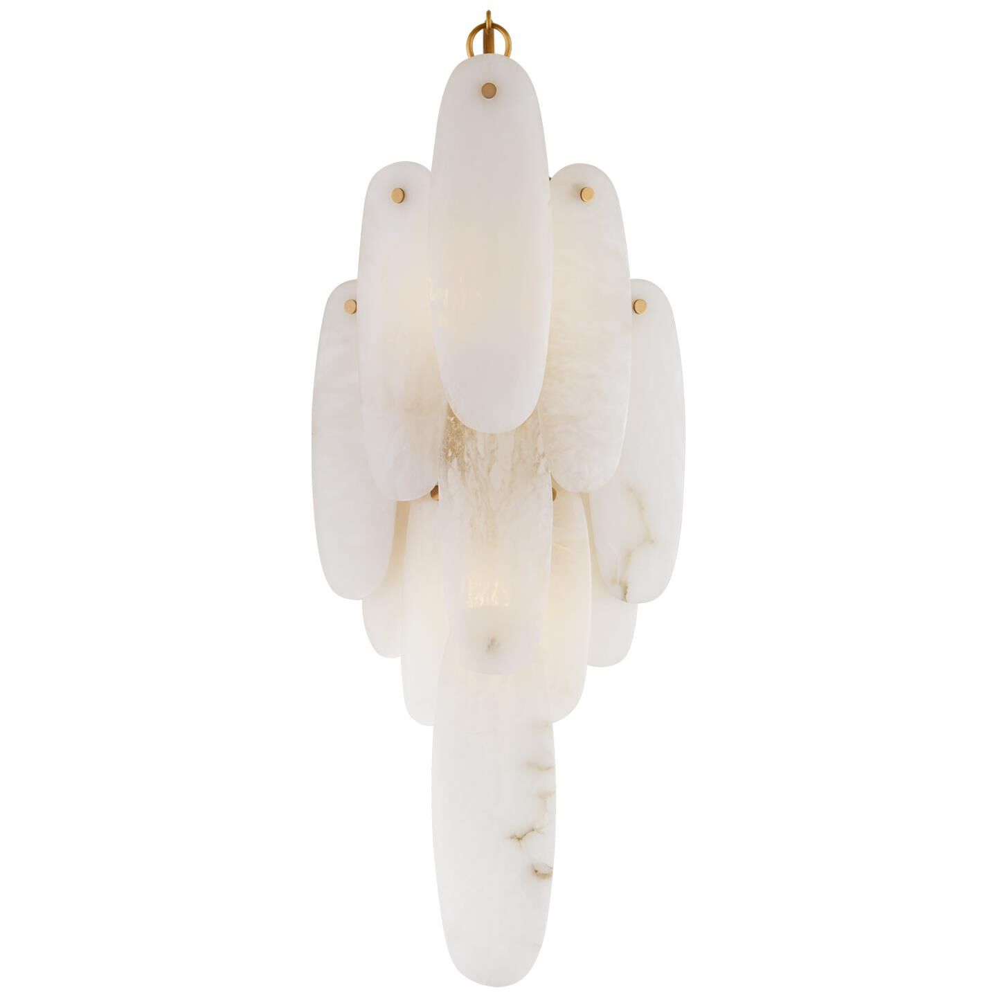 Shown in Antique-Burnished Brass finish and Alabaster shade
