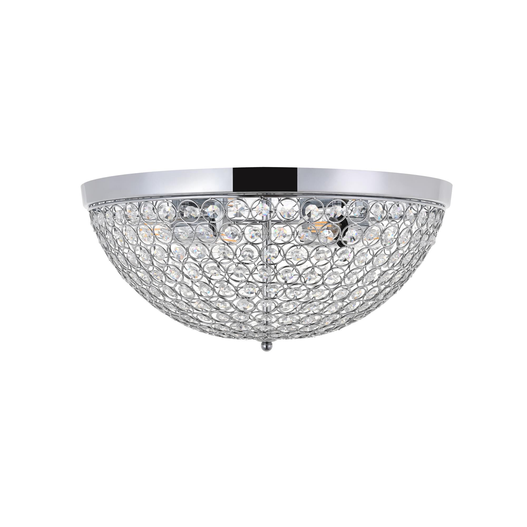 Taye 18 Inch 4 Light Flush Mount by Elegant Lighting
