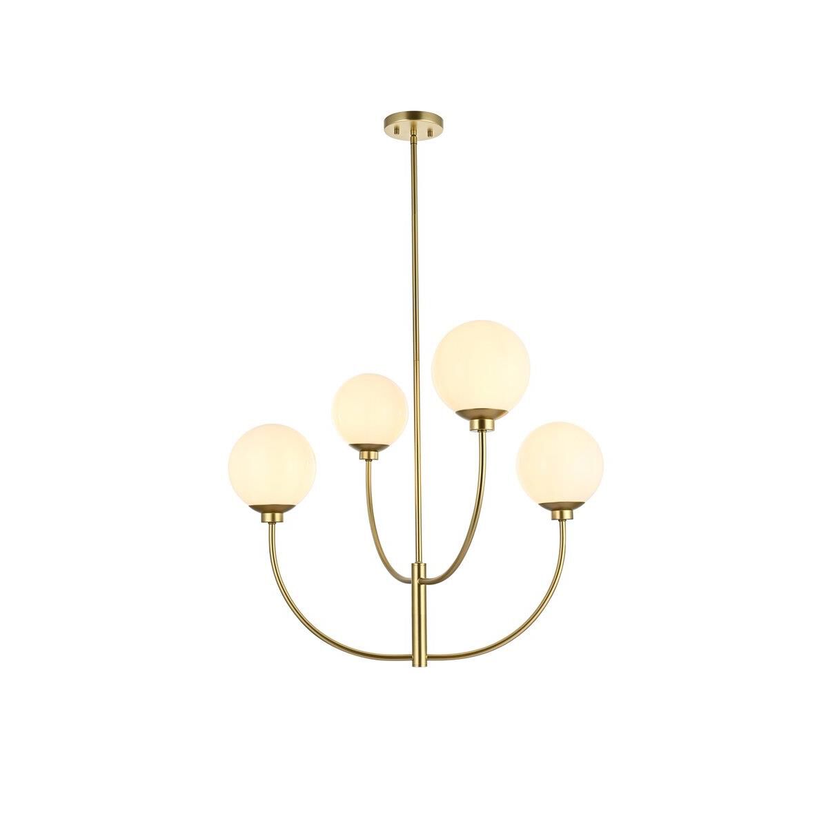 Nyomi 30 Inch 4 Light Chandelier by Elegant Lighting