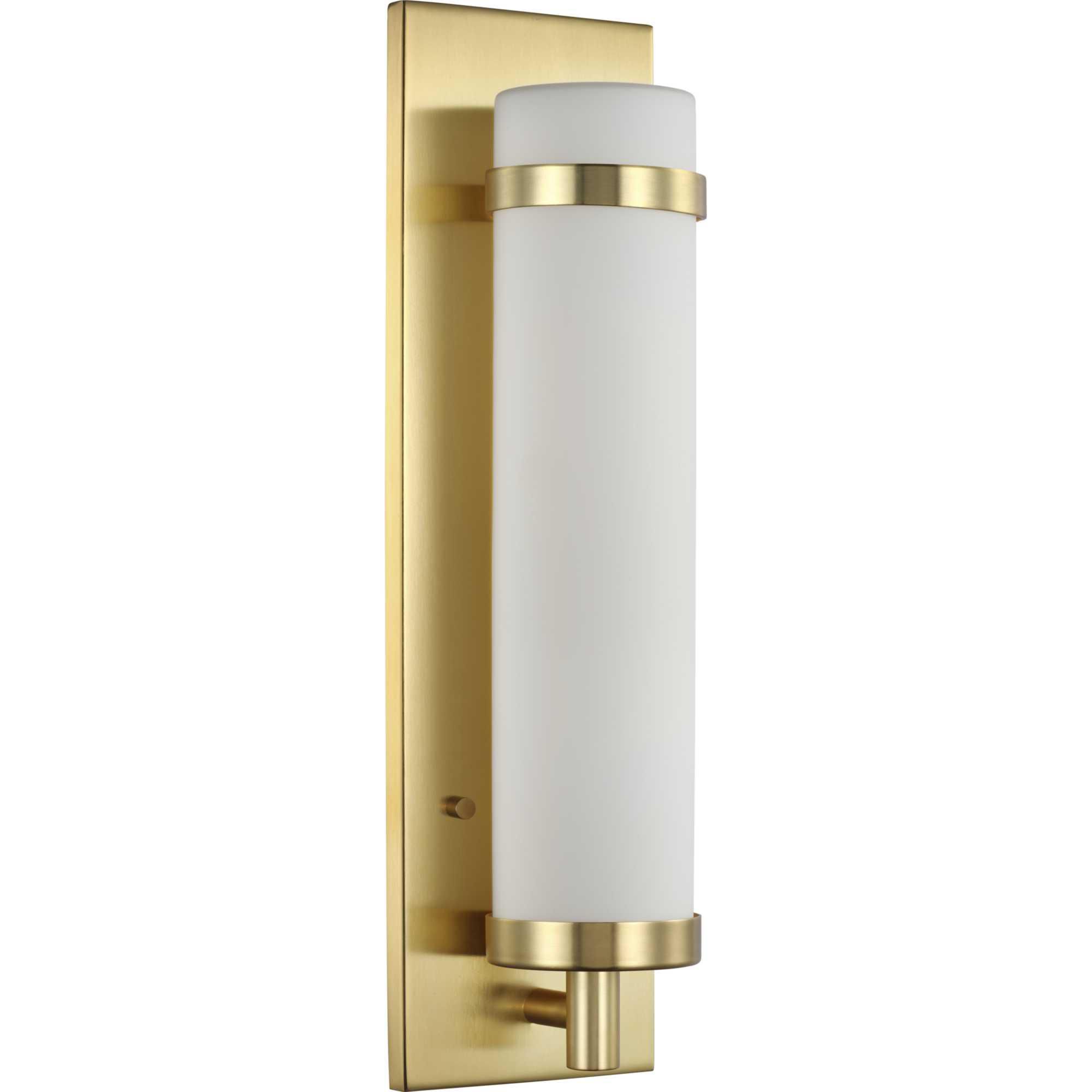 Shown in Satin Brass finish and Etched Opal glass