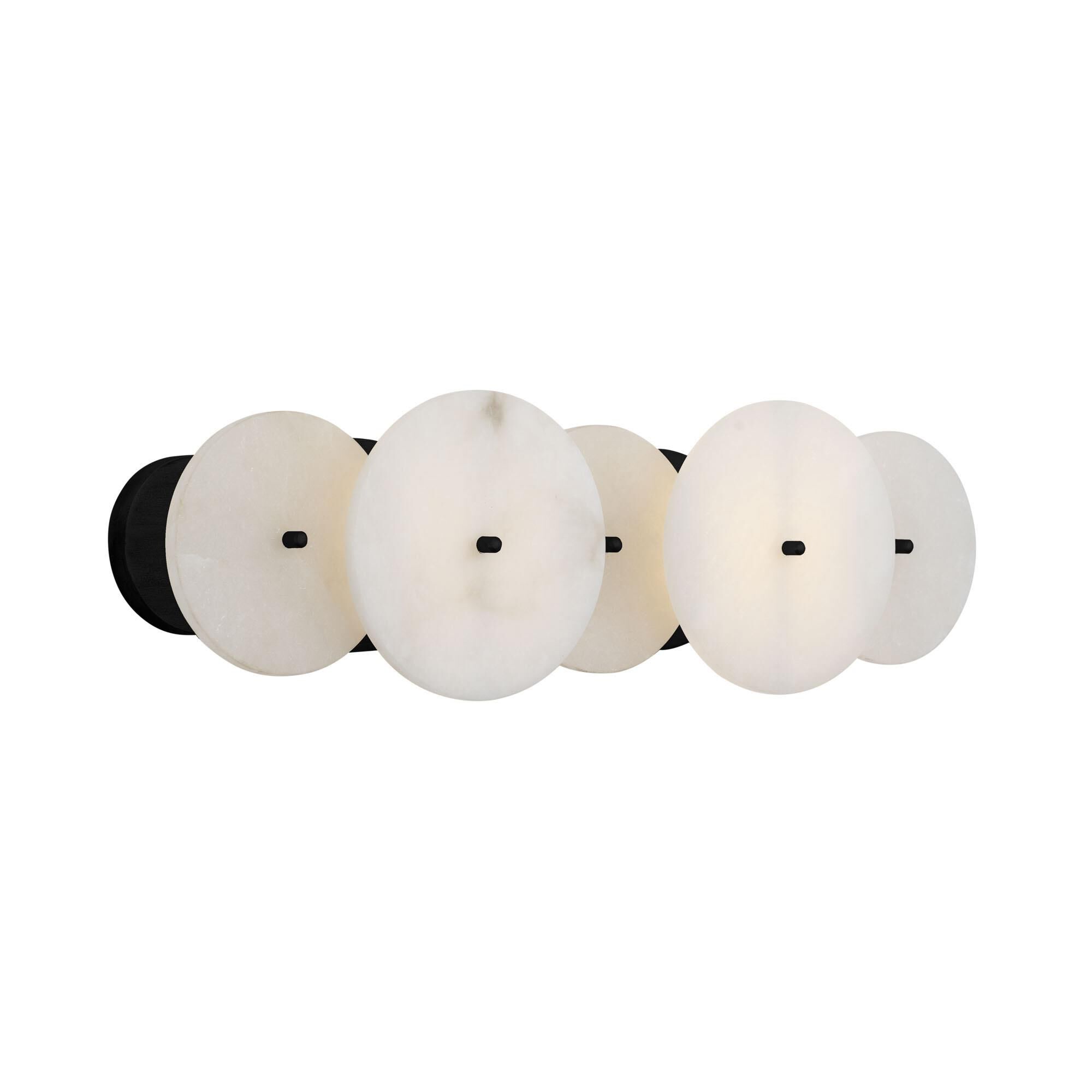 Shown in Matte Black finish and Spanish Alabaster shade