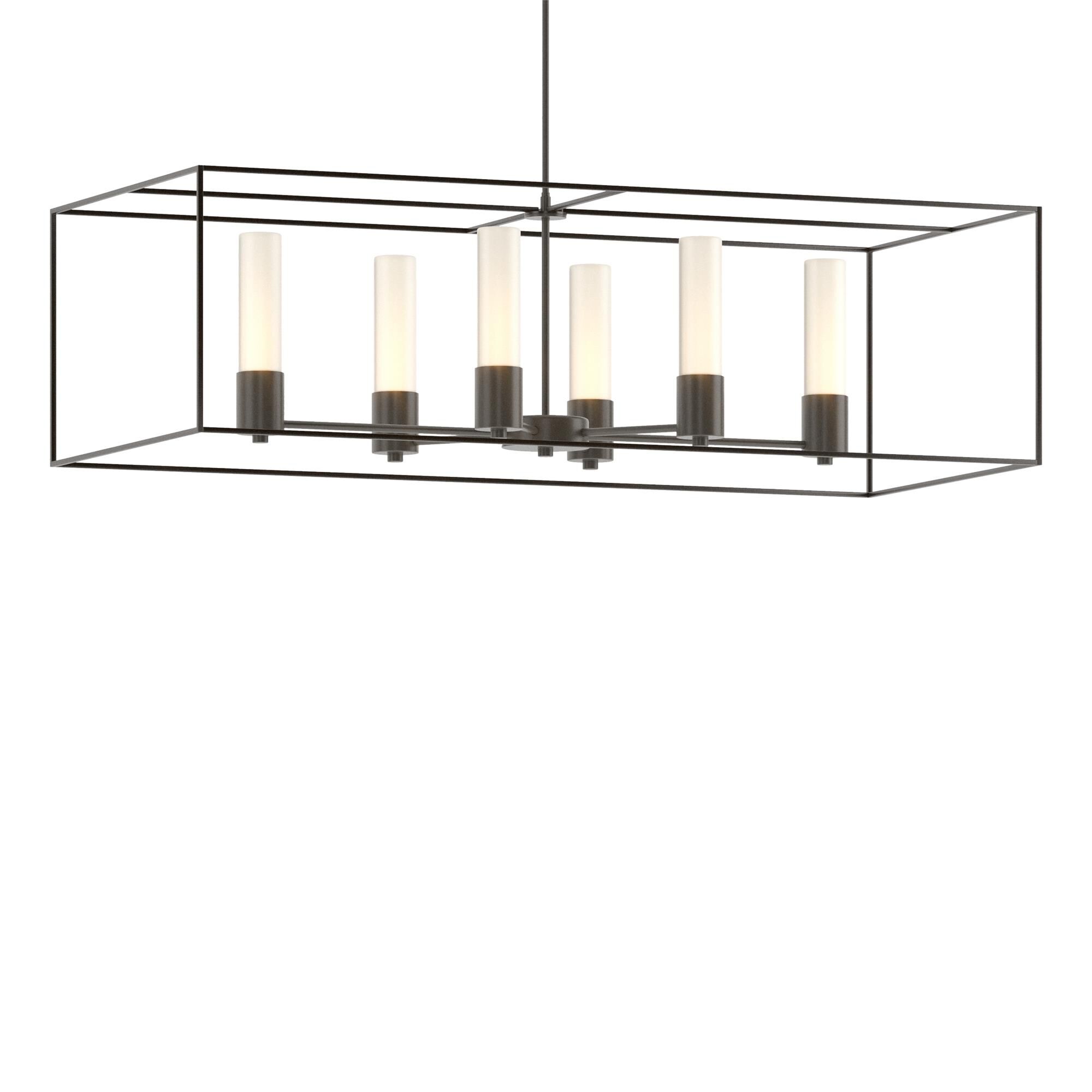 Shown in Dark Smoke finish and Opal glass and Oil Rubbed Bronze accent