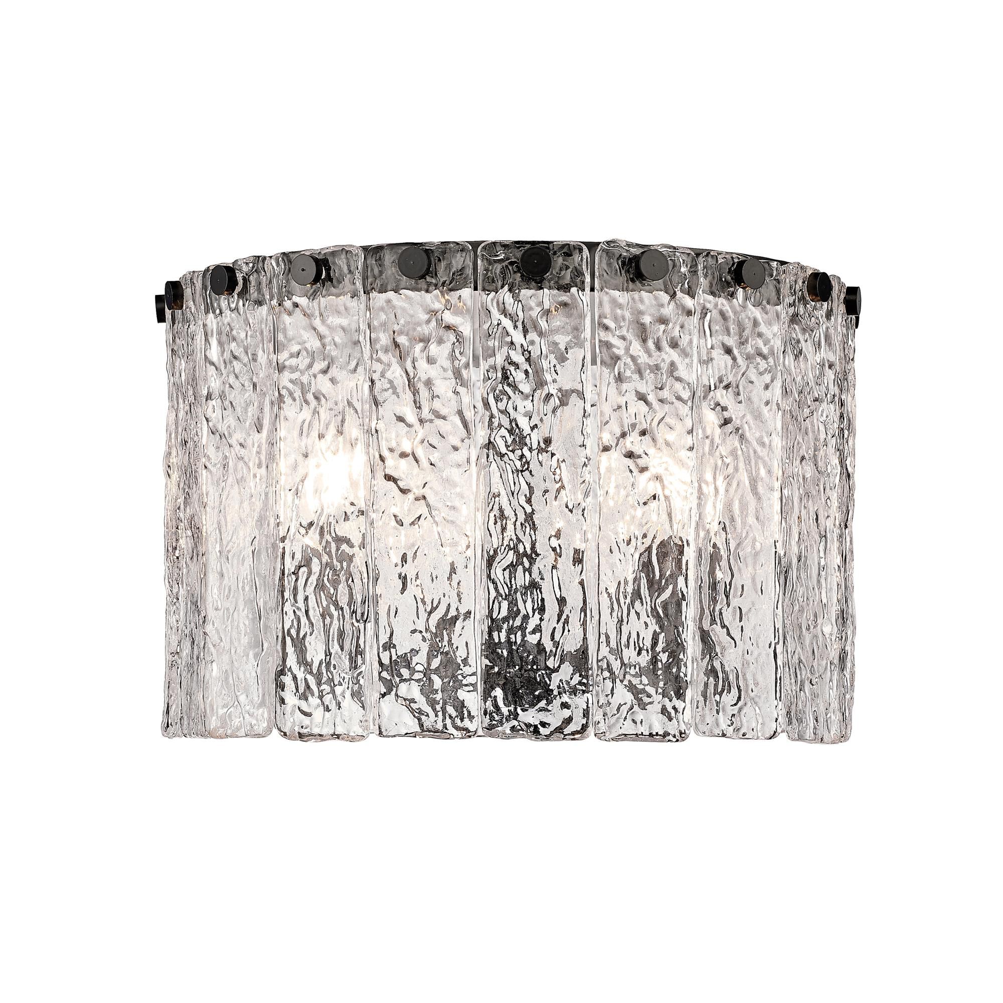 Glacier 12 Inch 3 Light Flush Mount by Z-Lite