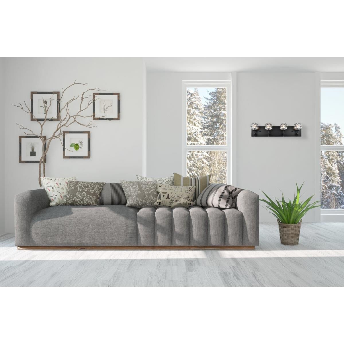 Graham 25 Inch 4 Light LED Bath Vanity Light by Elegant Lighting