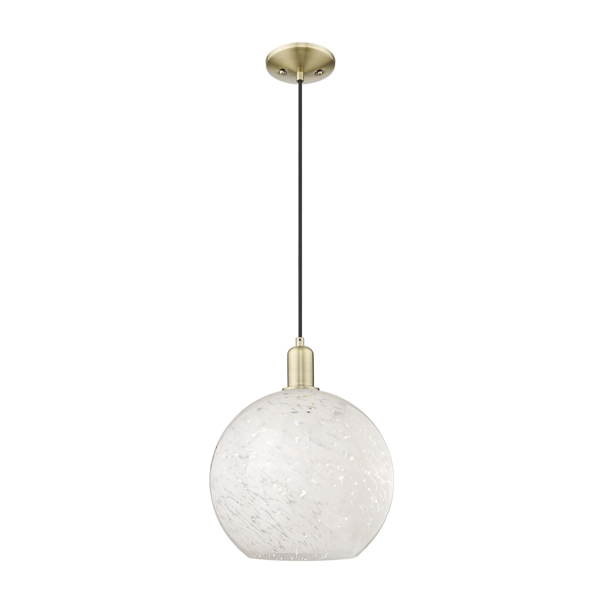 Bruno Marashlian White Mouchette Mini Pendant by Innovations Lighting