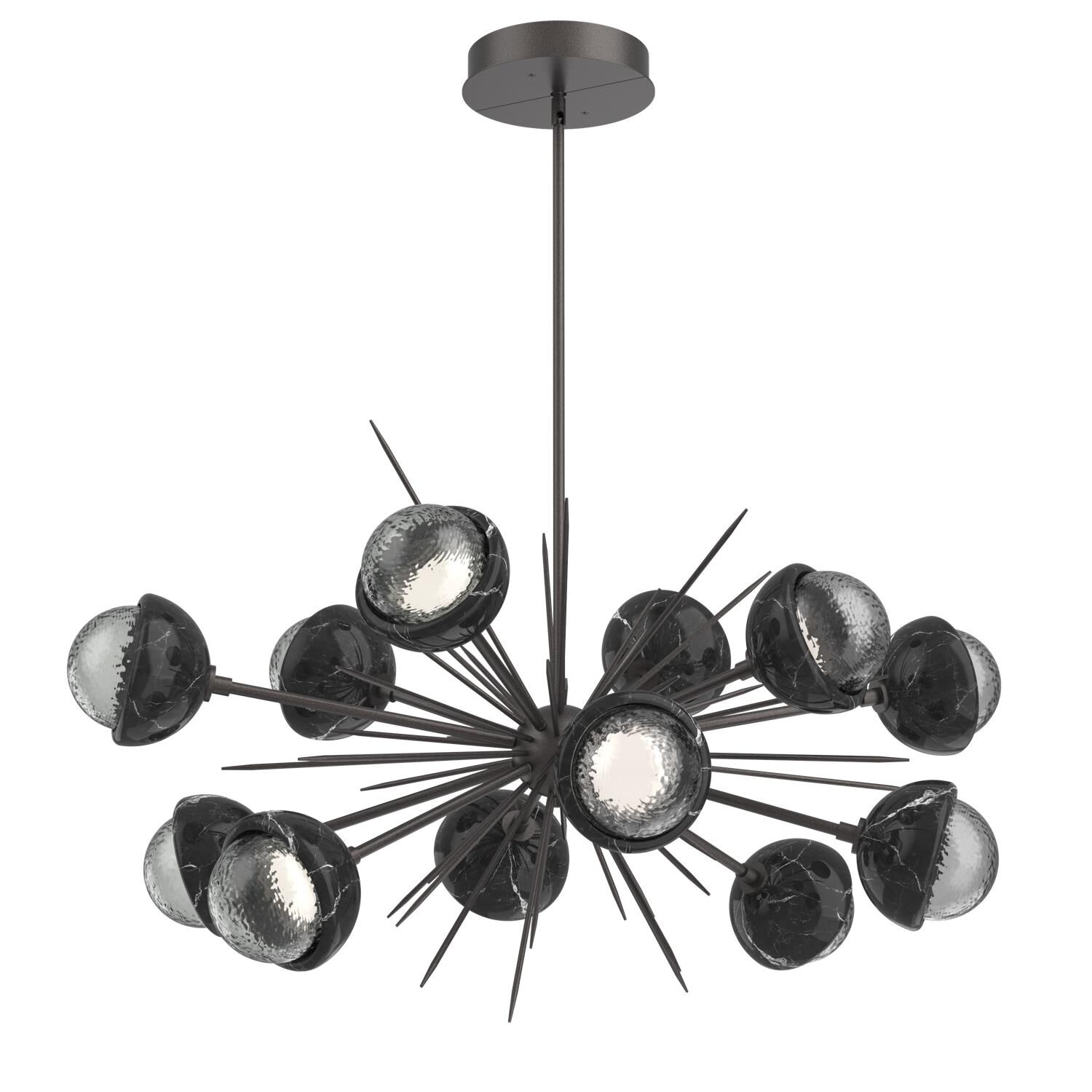 Shown in Graphite finish and Smoke glass and Black Marble accent