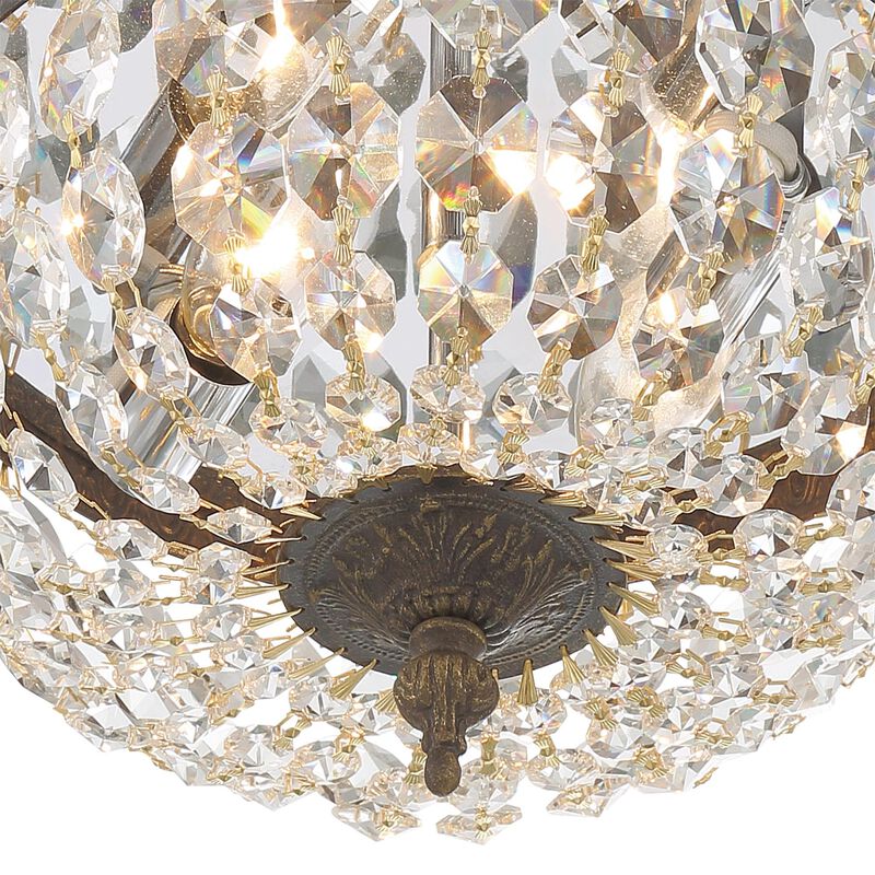 Ceiling 10 Inch 2 Light Semi Flush Mount by Crystorama
