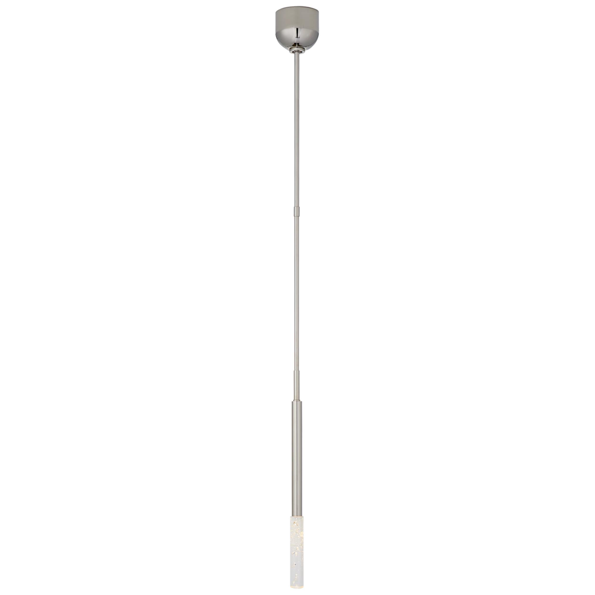 Shown in Polished Nickel finish and Seeded glass