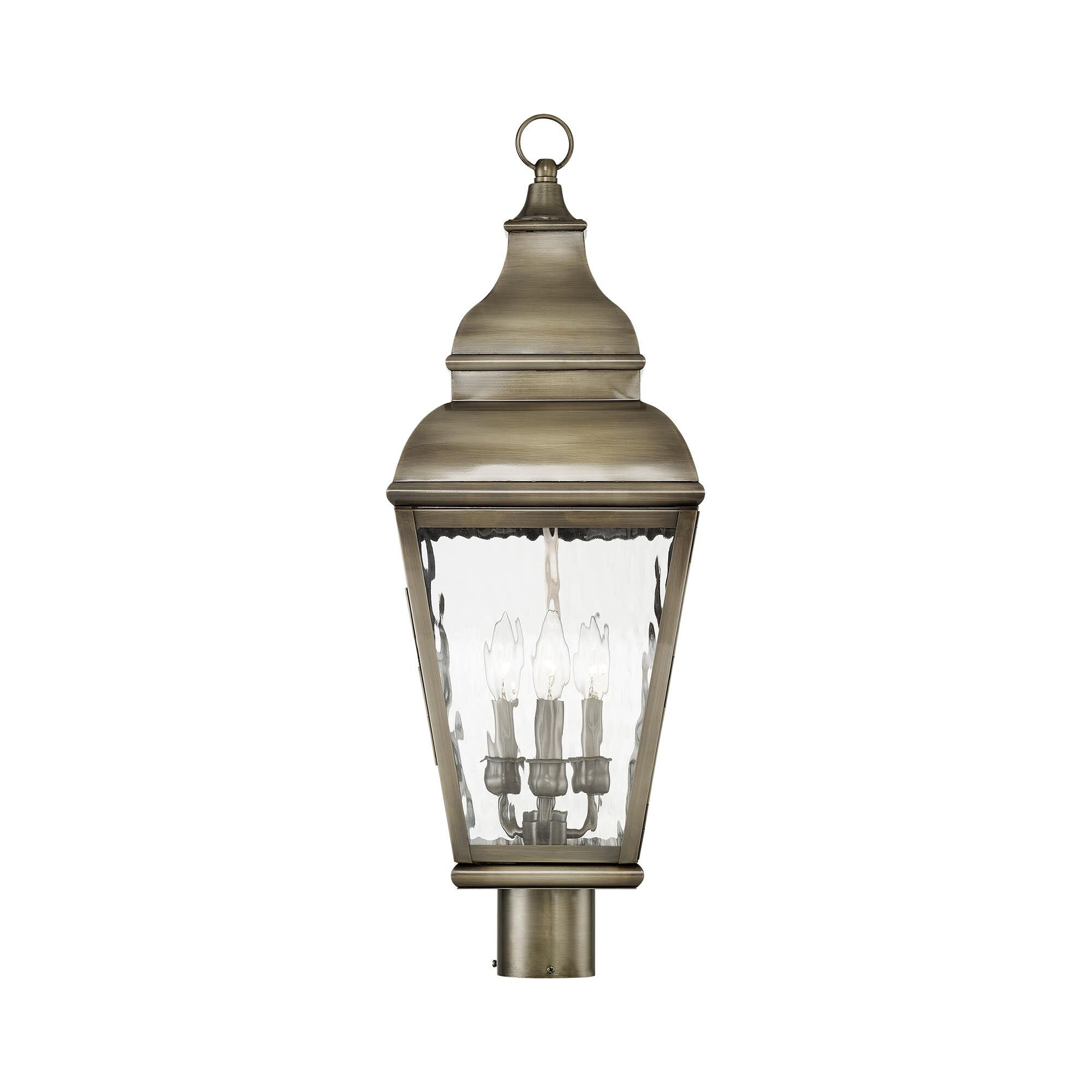 Shown in Vintage Pewter finish and Clear Water glass