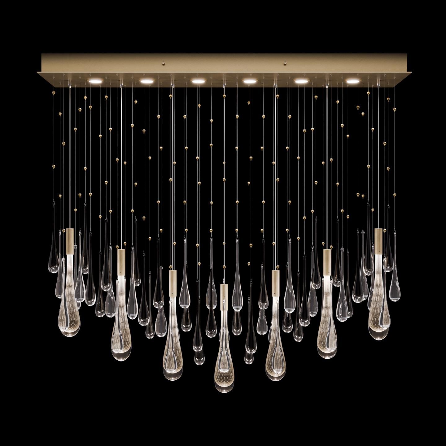 Rain 51 Inch Linear Suspension Light by Fine Art Handcrafted Lighting