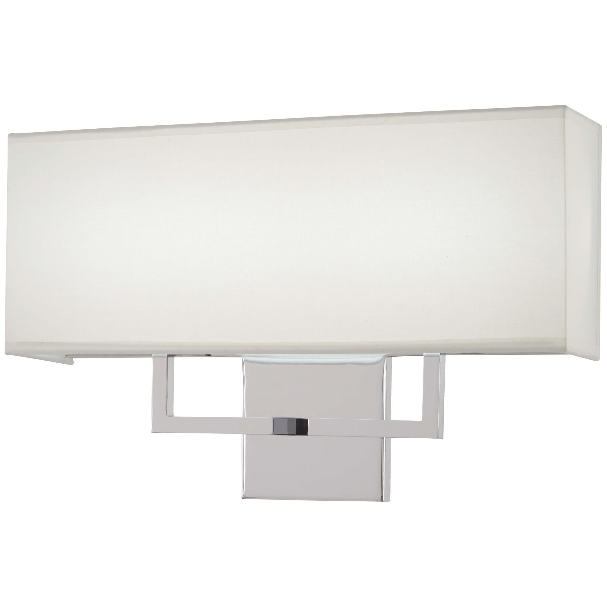 Shown in White finish and White Fabric shade