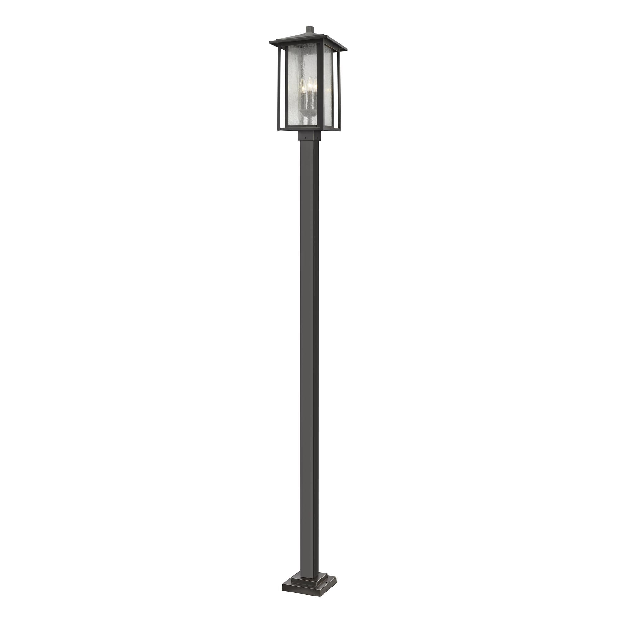Shown in Oil Rubbed Bronze finish and Glass shade
