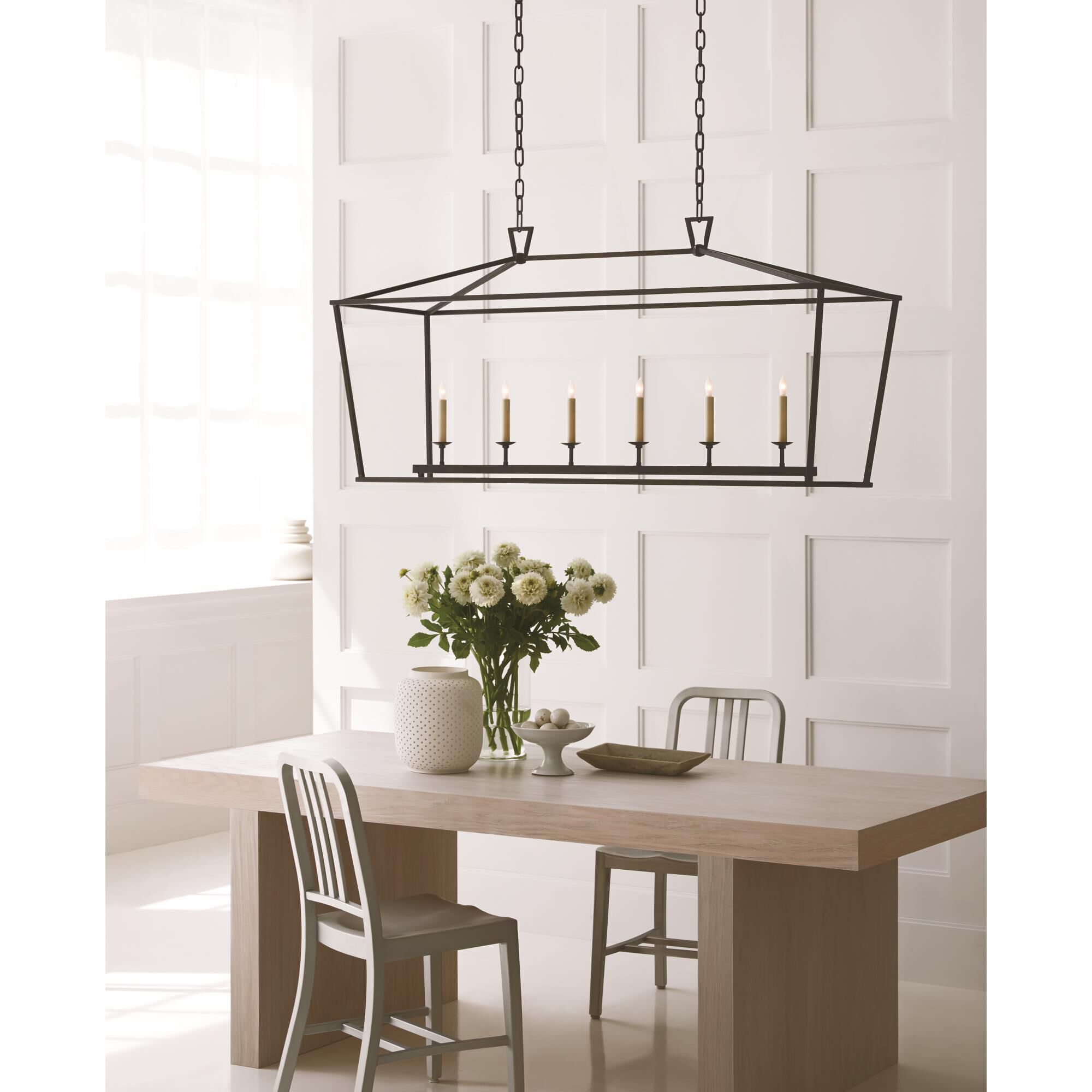 Chapman & Myers Darlana 54 Inch 6 Light Linear Suspension Light by Visual Comfort Signature Collection