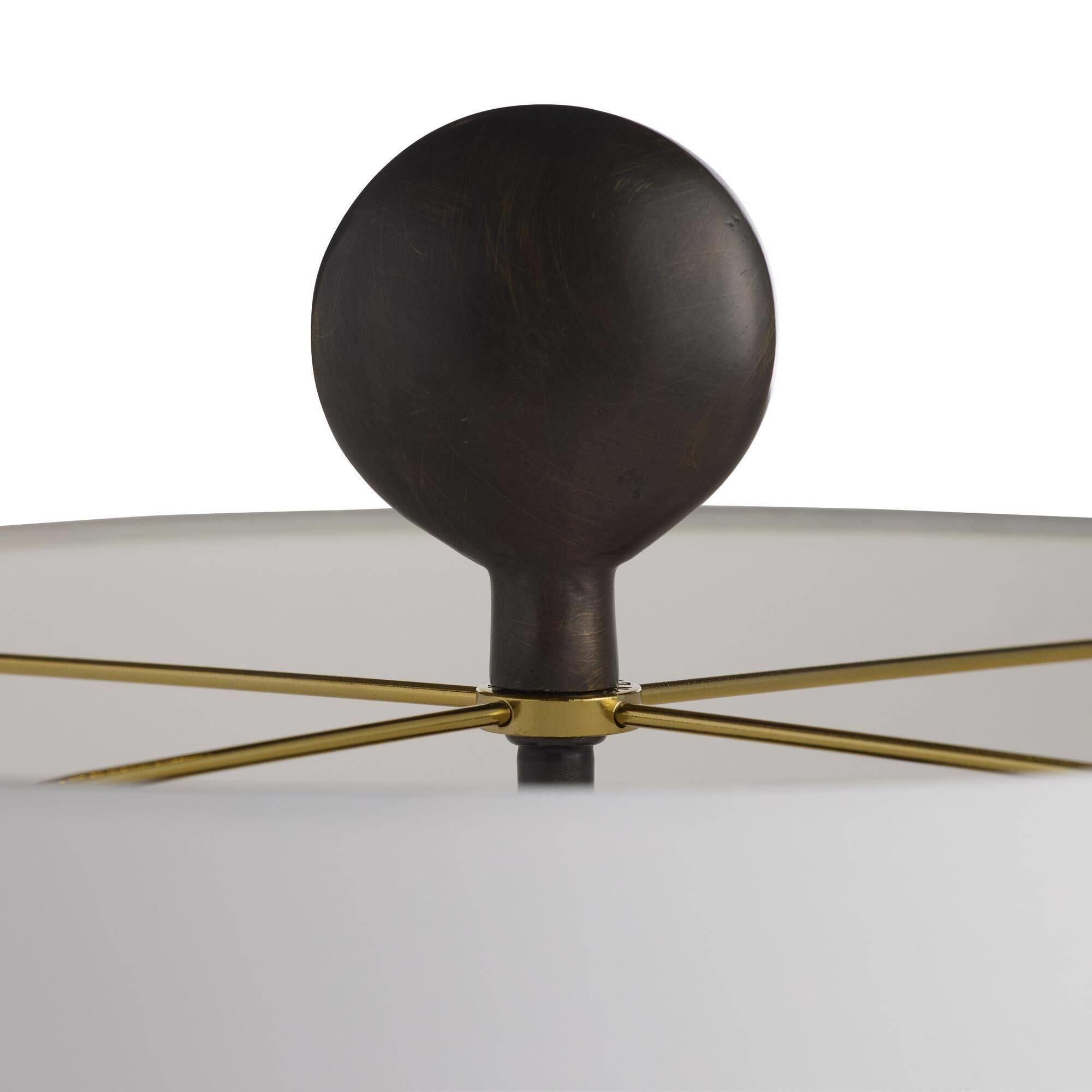 Shown in White and English Bronze finish and Off-White shade