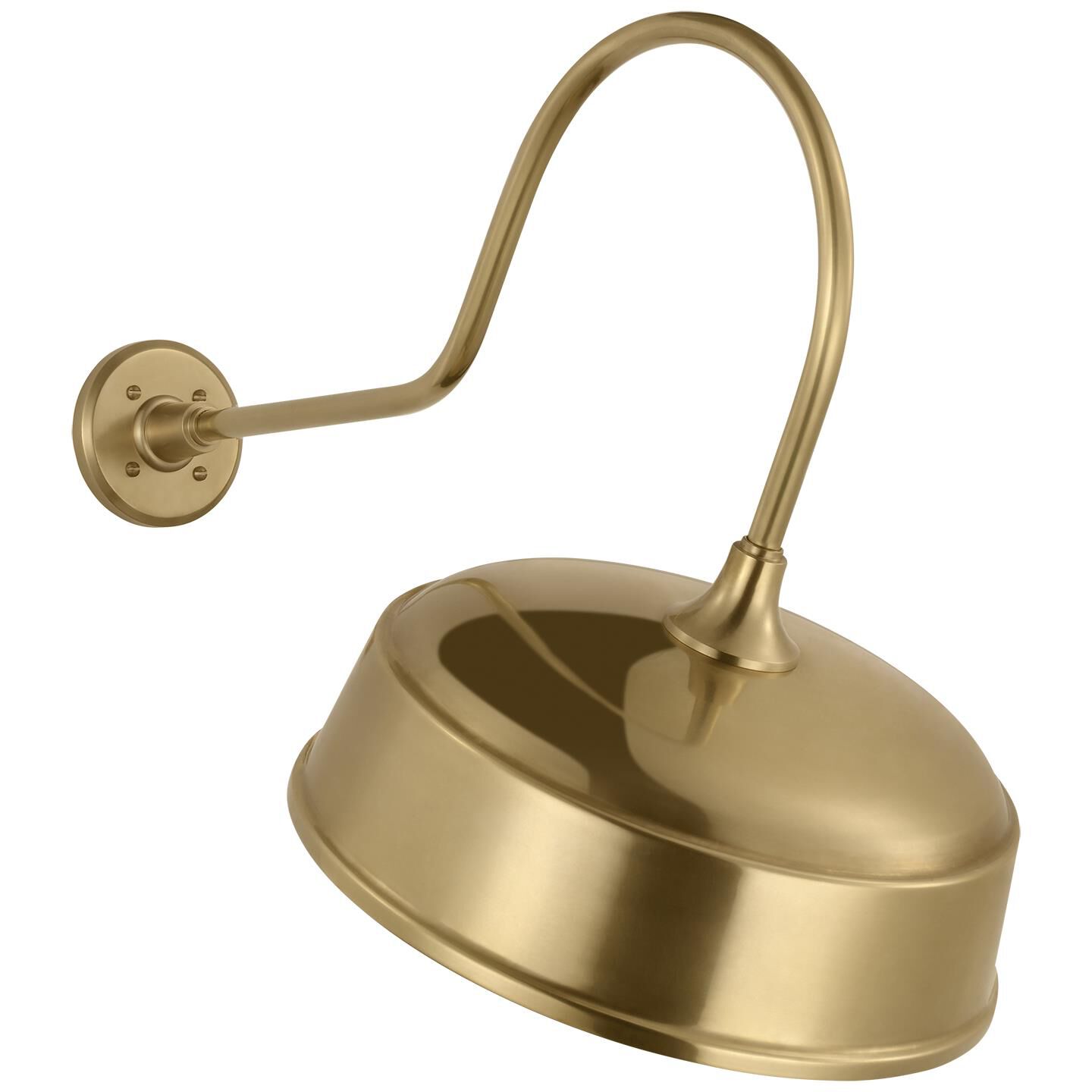 Shown in Hand-Rubbed Antique Brass finish and Gold shade